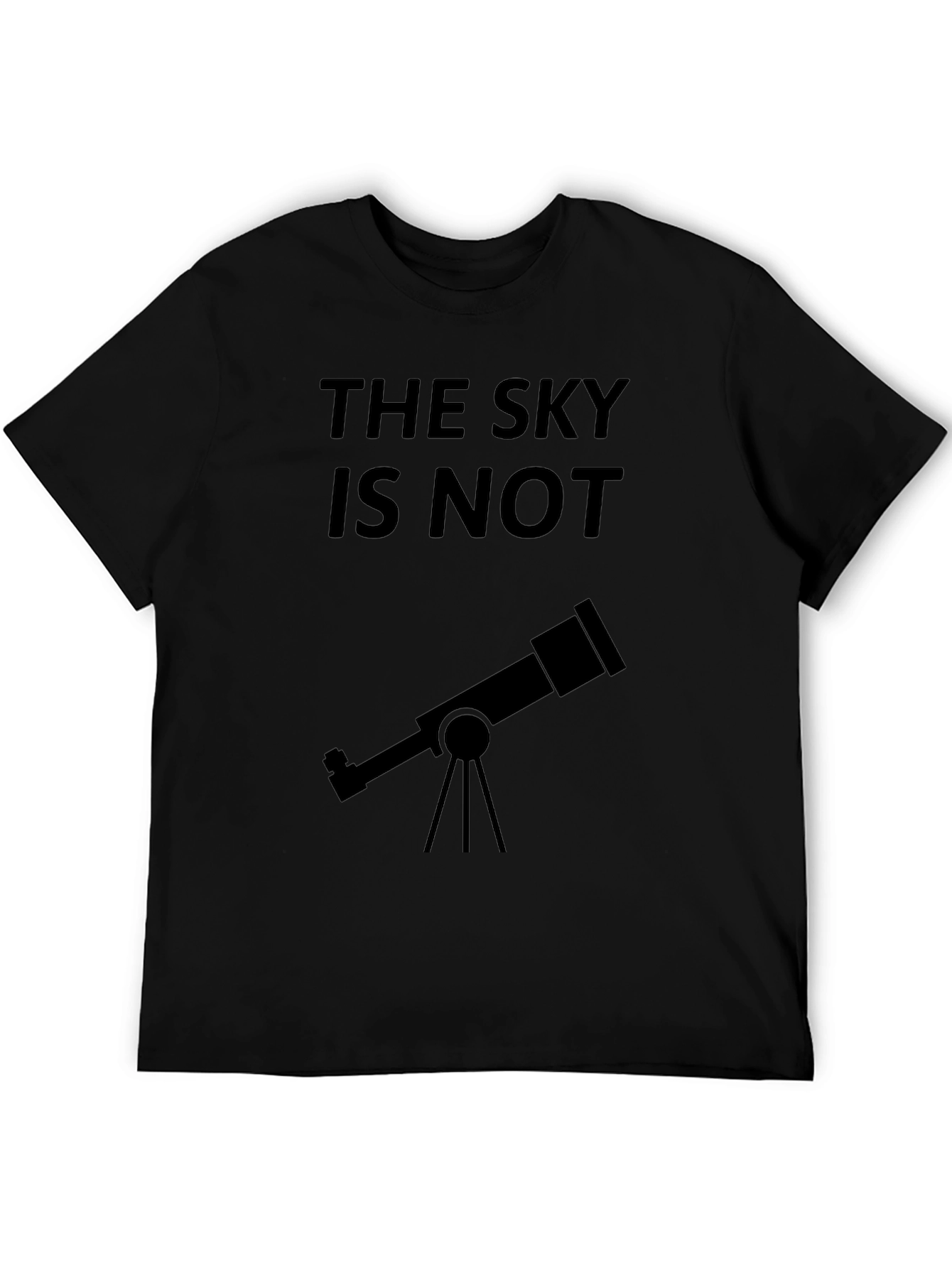 Black The Sky Is Not Telescope T-Shirt view 5