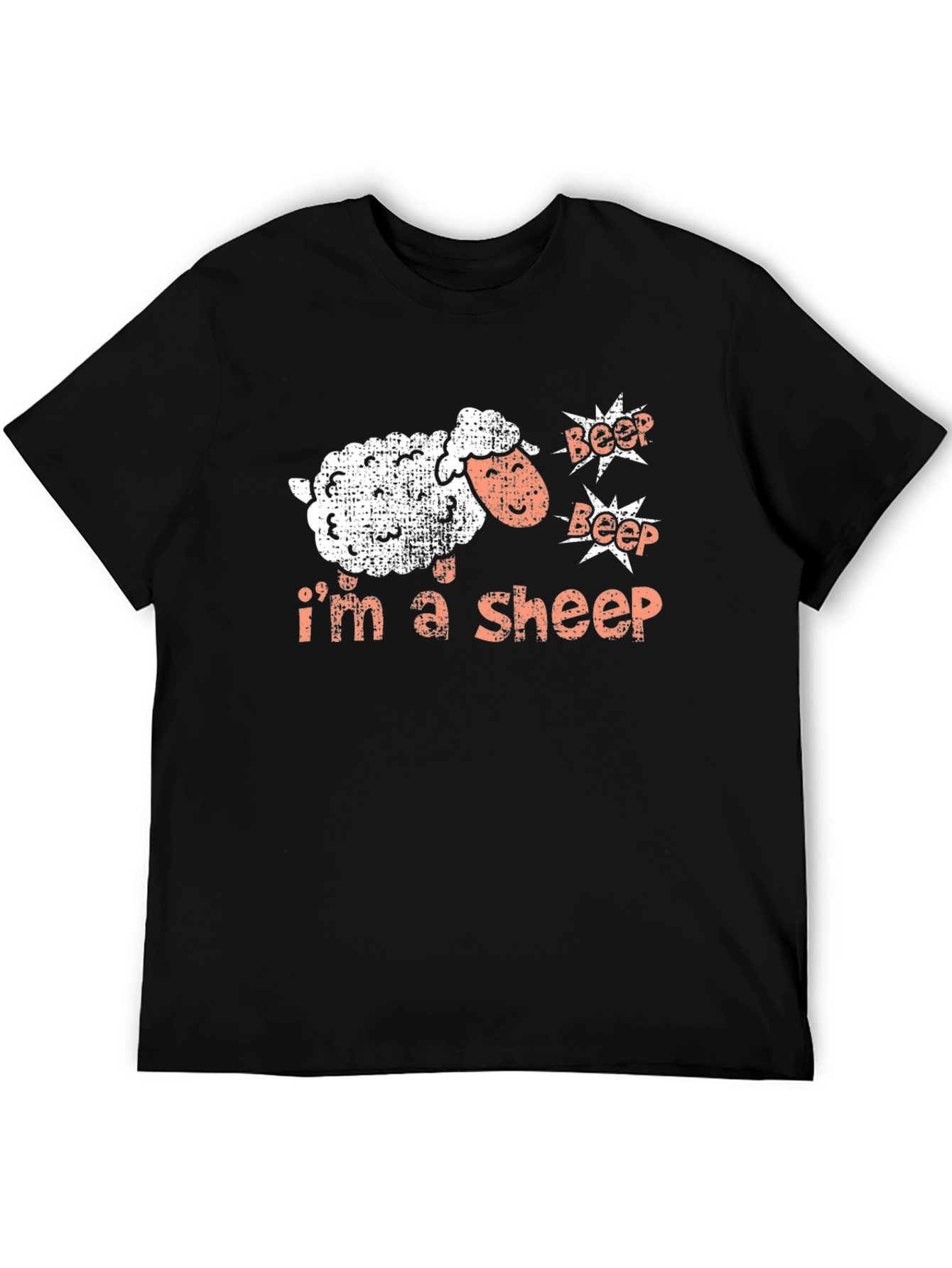 Black I'm a Sheep T-Shirt - Funny Animal Graphic Tee view 5