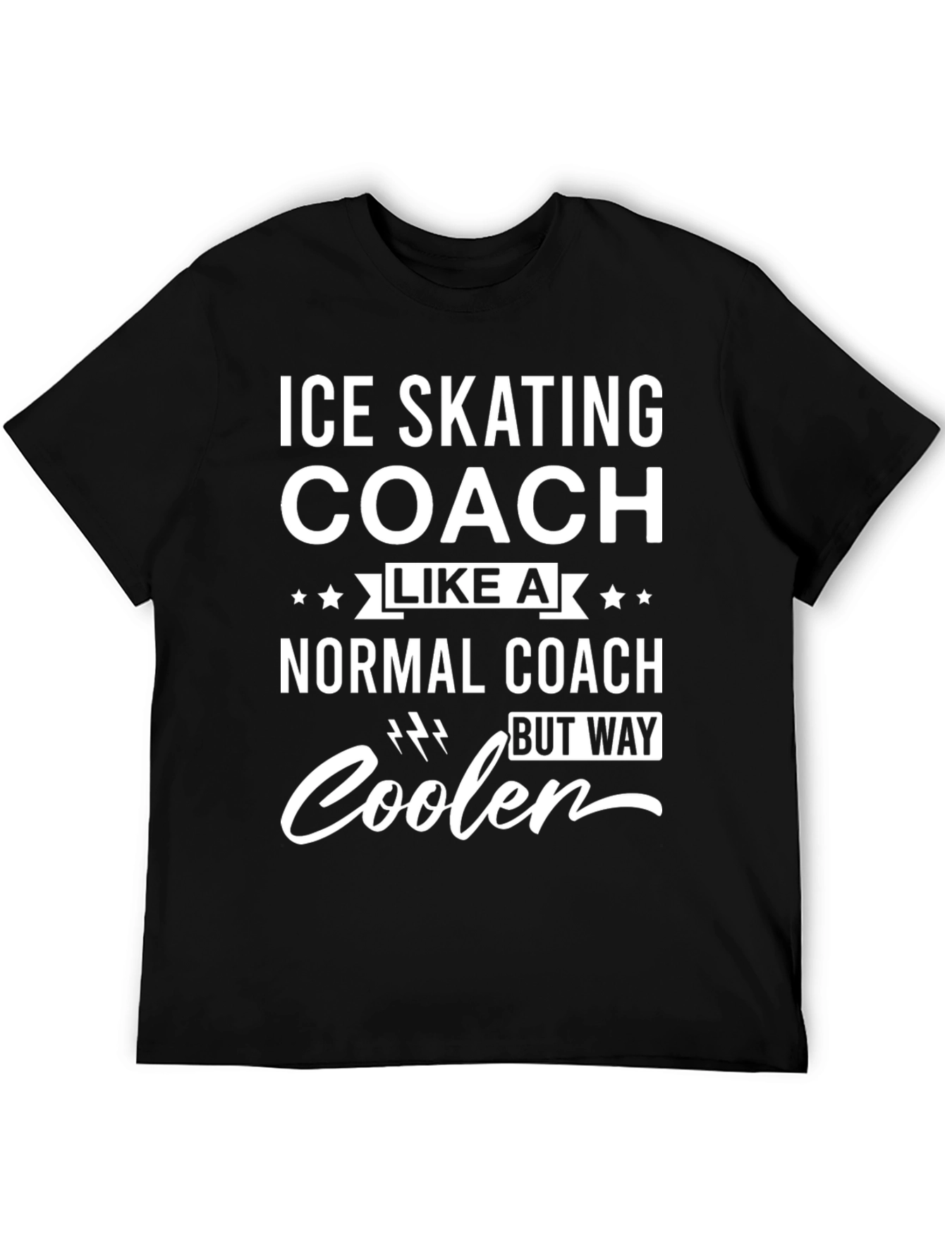 Black Ice Skating Coach T-Shirt - Cooler Than Normal! view 5
