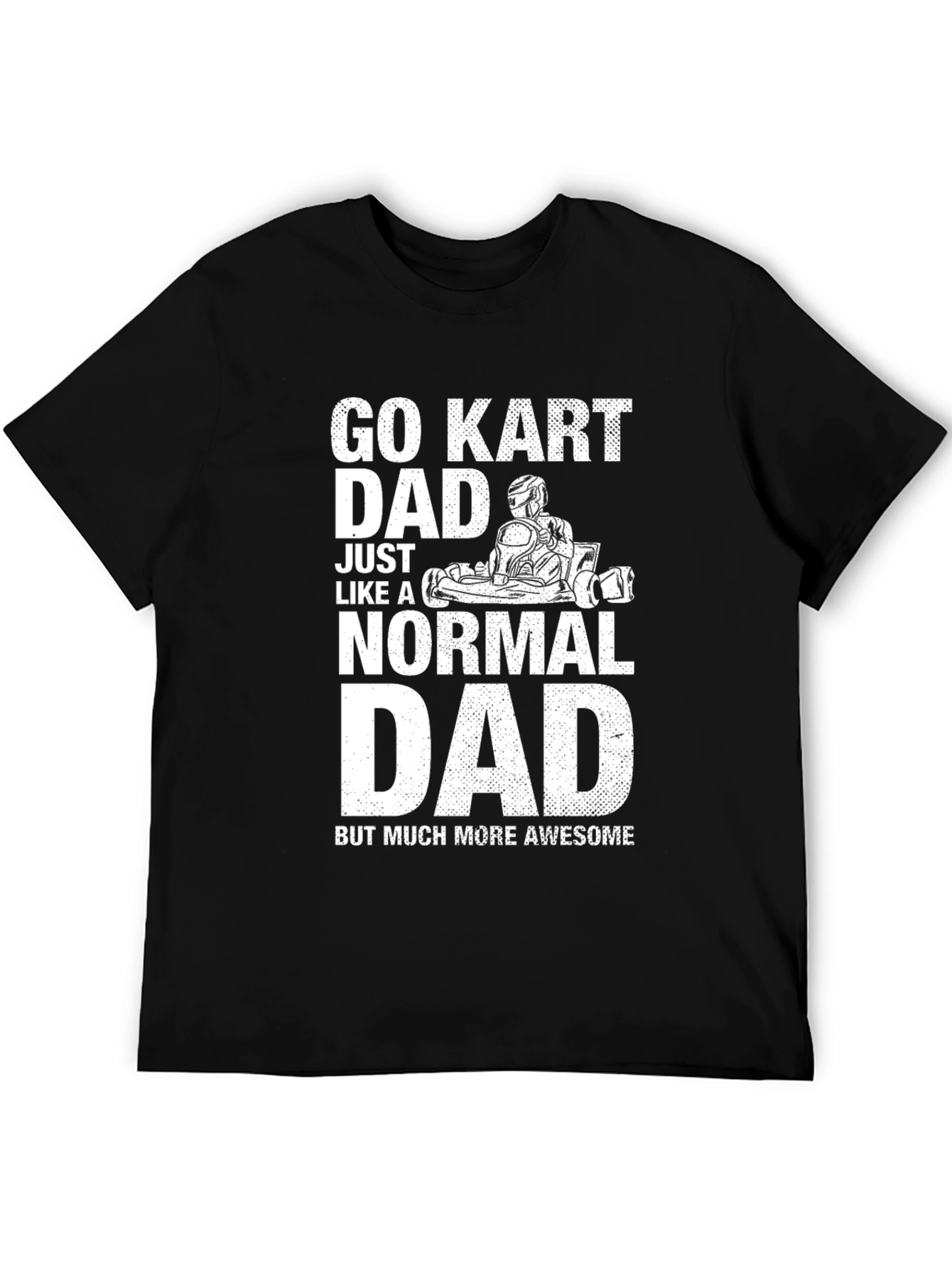 Black Go Kart Dad T-Shirt - Awesome Father's Day Gift view 5