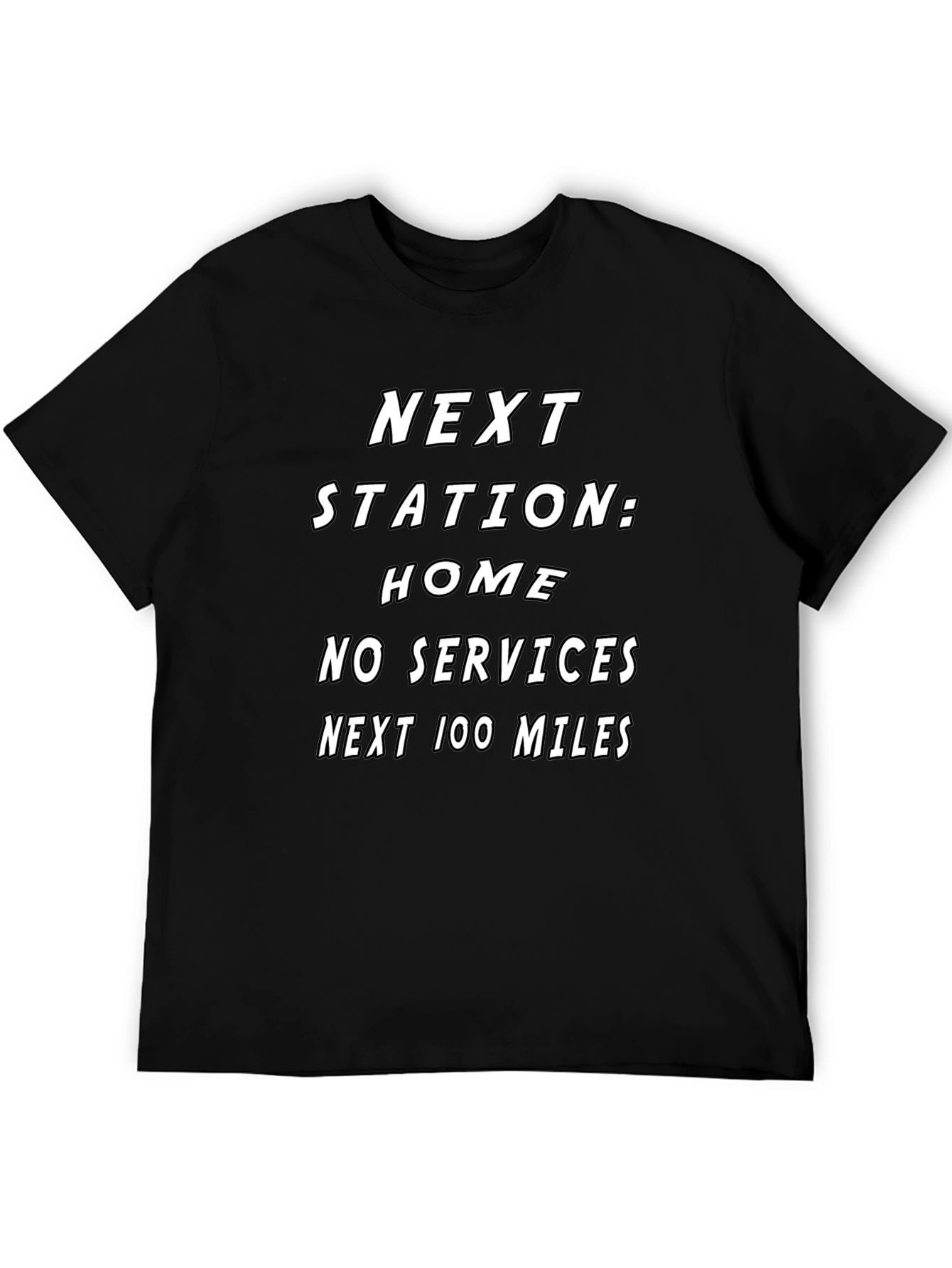 Black Next Station Home Black T-Shirt view 5