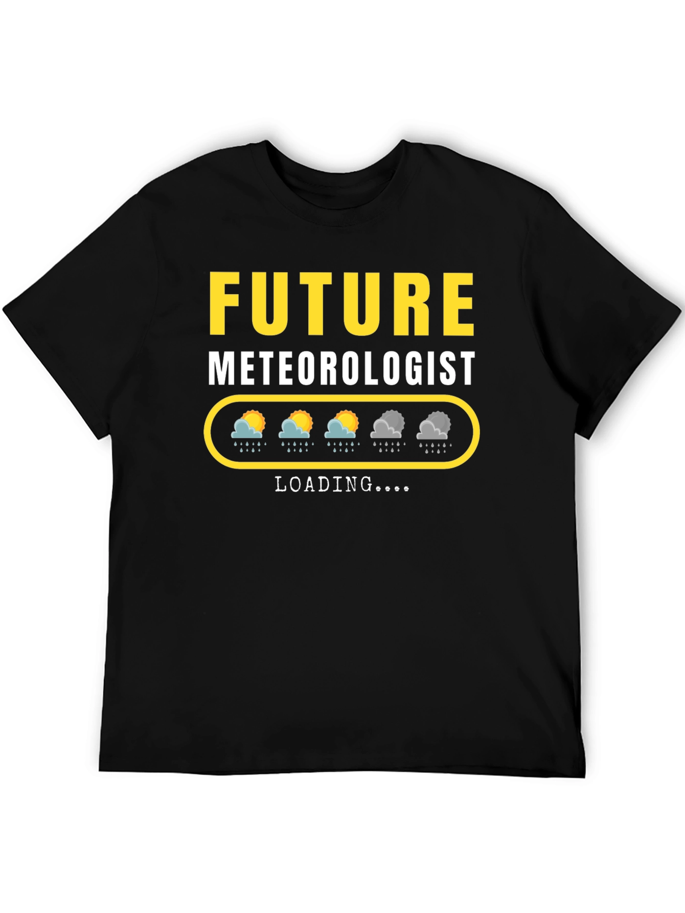 Black Future Meteorologist Loading T-Shirt view 5