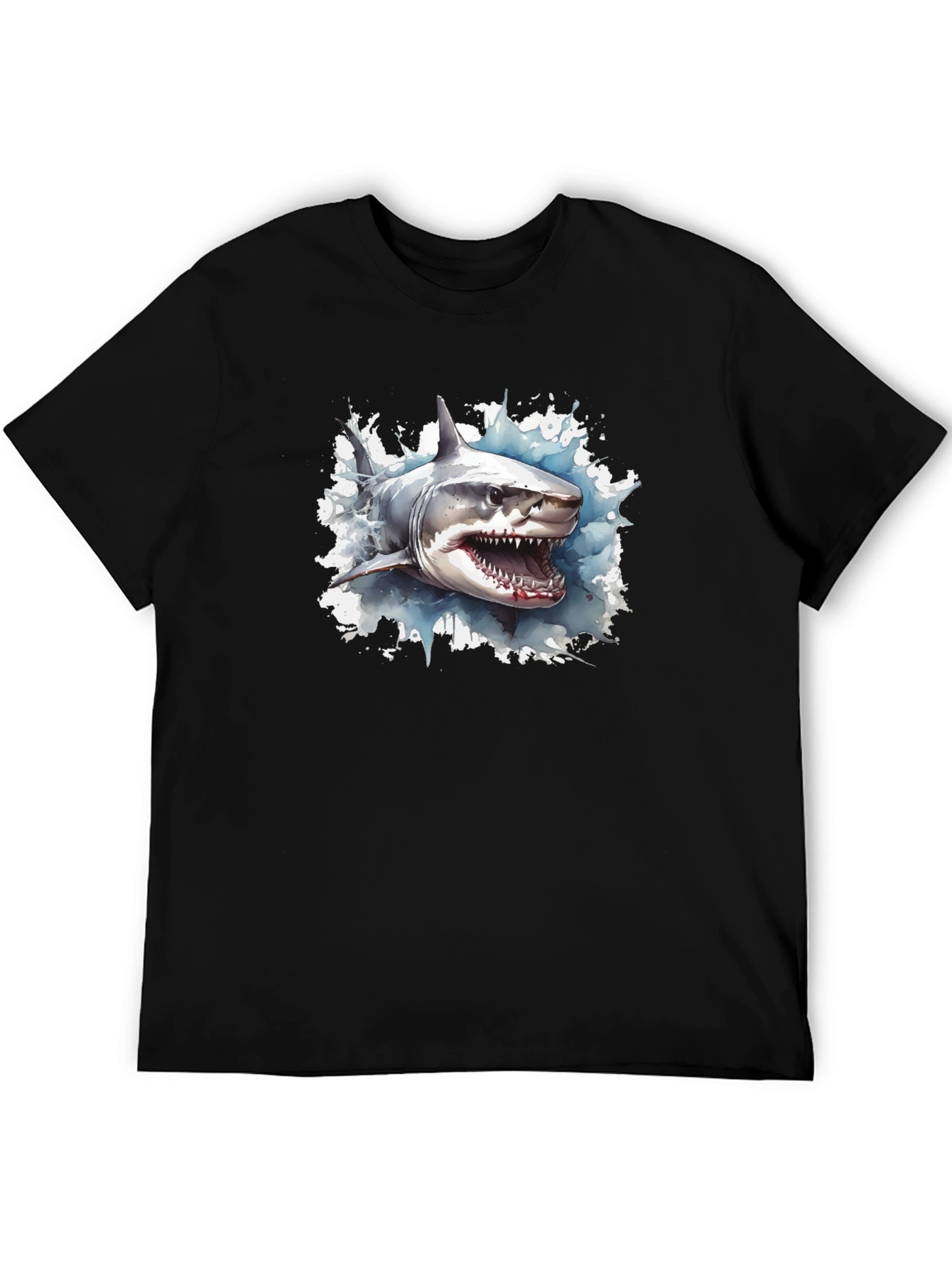 Black Shark Graphic Tee - Stylish Cotton Comfort view 5
