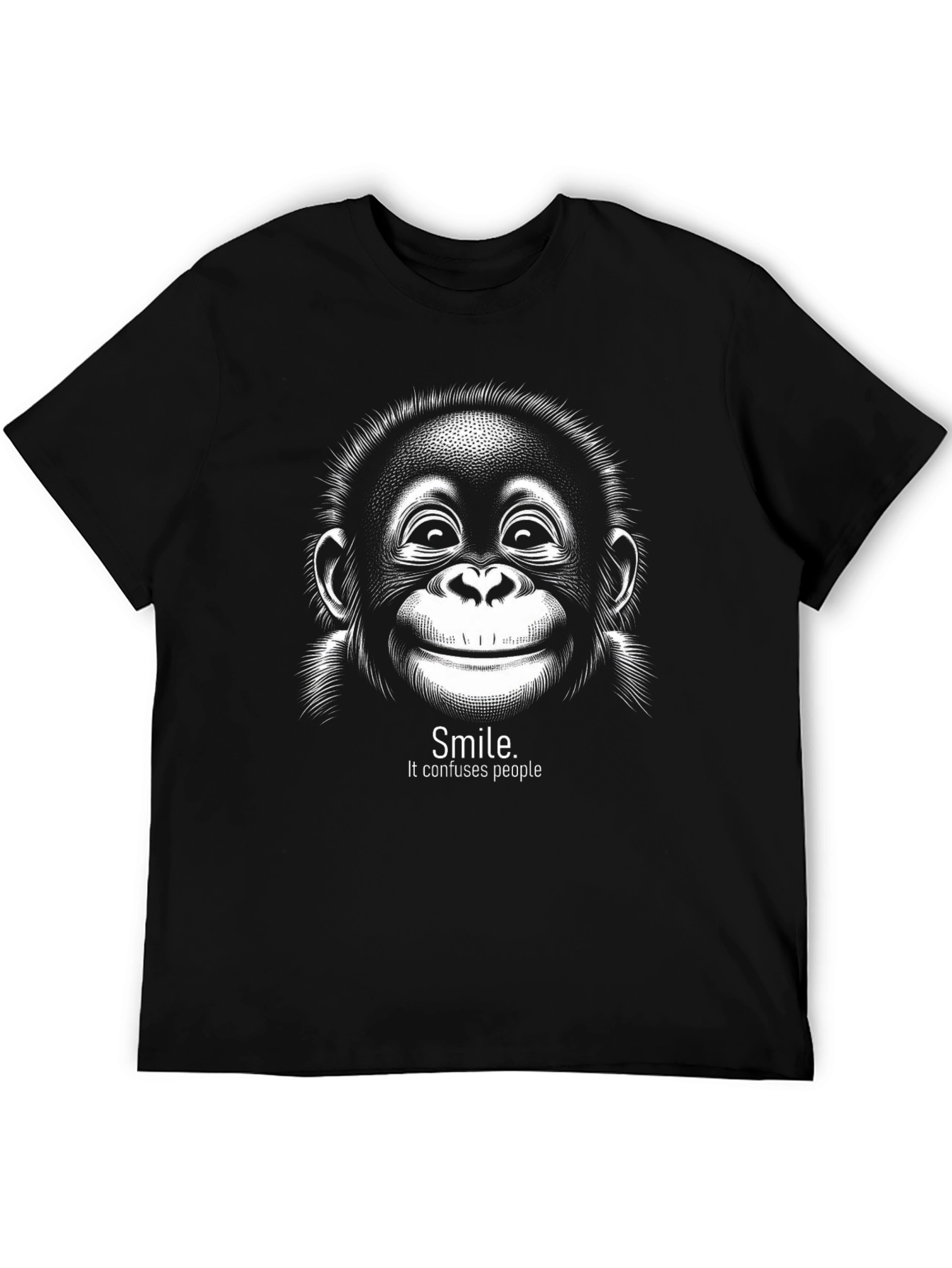 Black Smile Confuses People Graphic Tee view 5