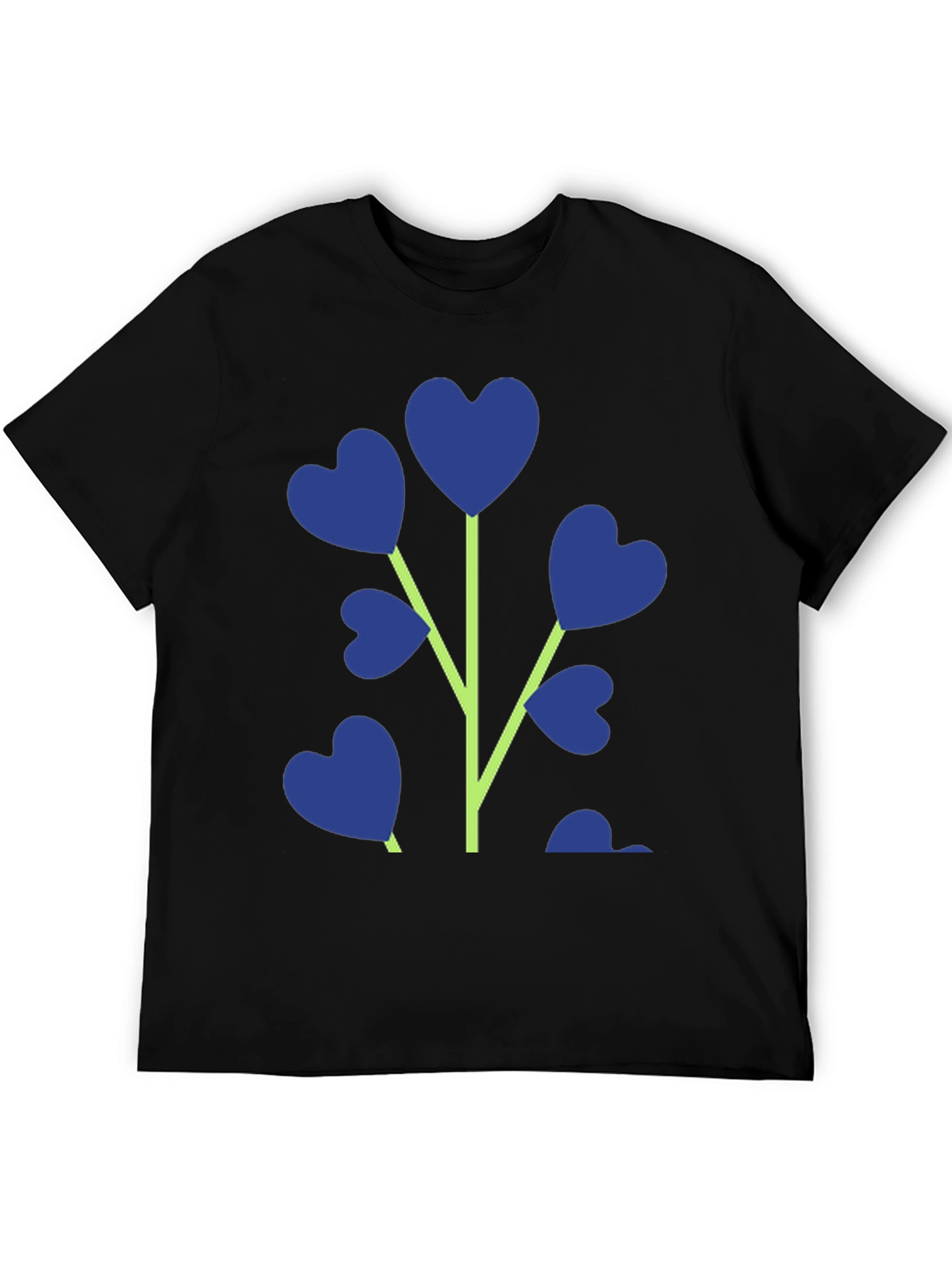 Black Heart Plant Graphic T-Shirt - Stylish Men's Tee view 5