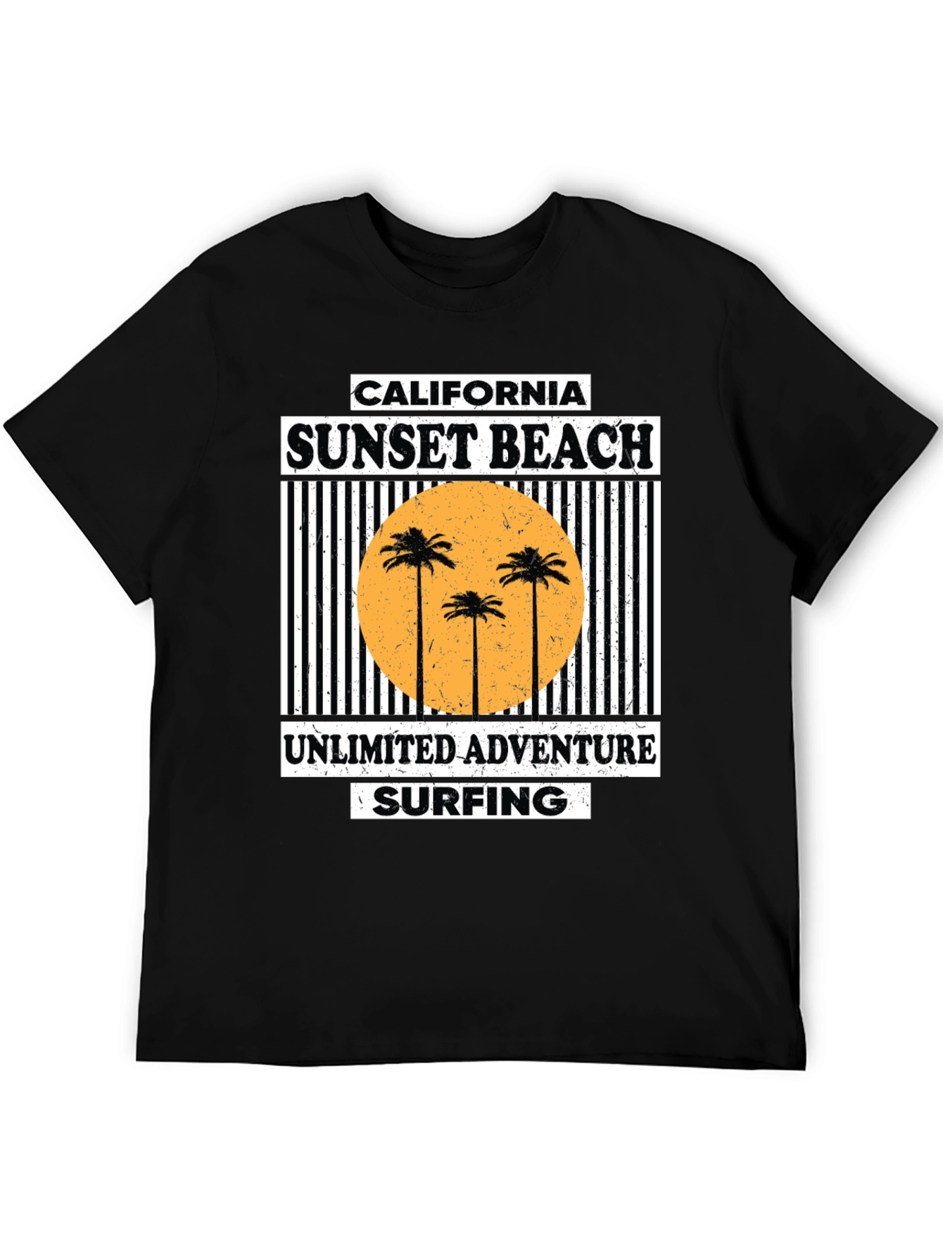 Black California Sunset Beach Graphic Tee - Unlimited Adventure view 5