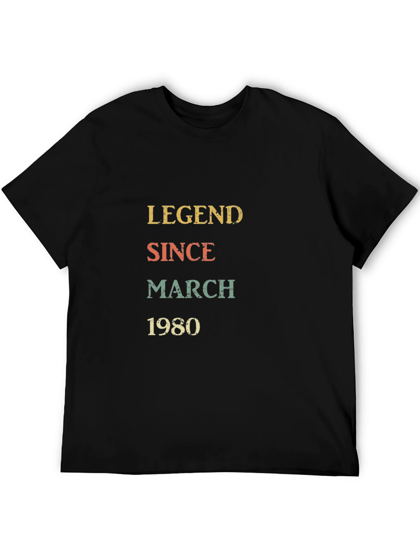 Black Legend Since March 1980 - Men's Graphic Tee view 5