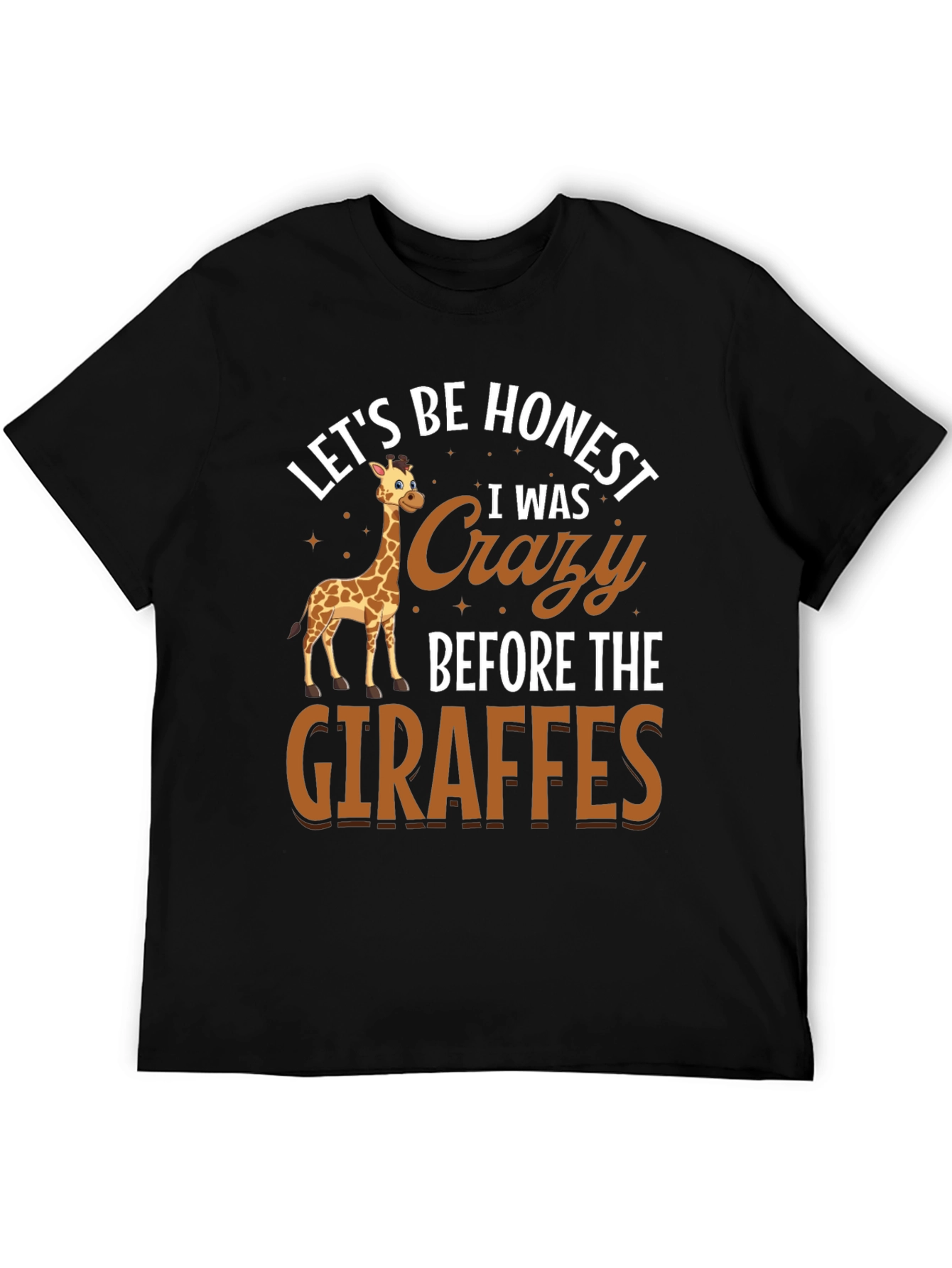 Black Crazy About Giraffes Tee view 5