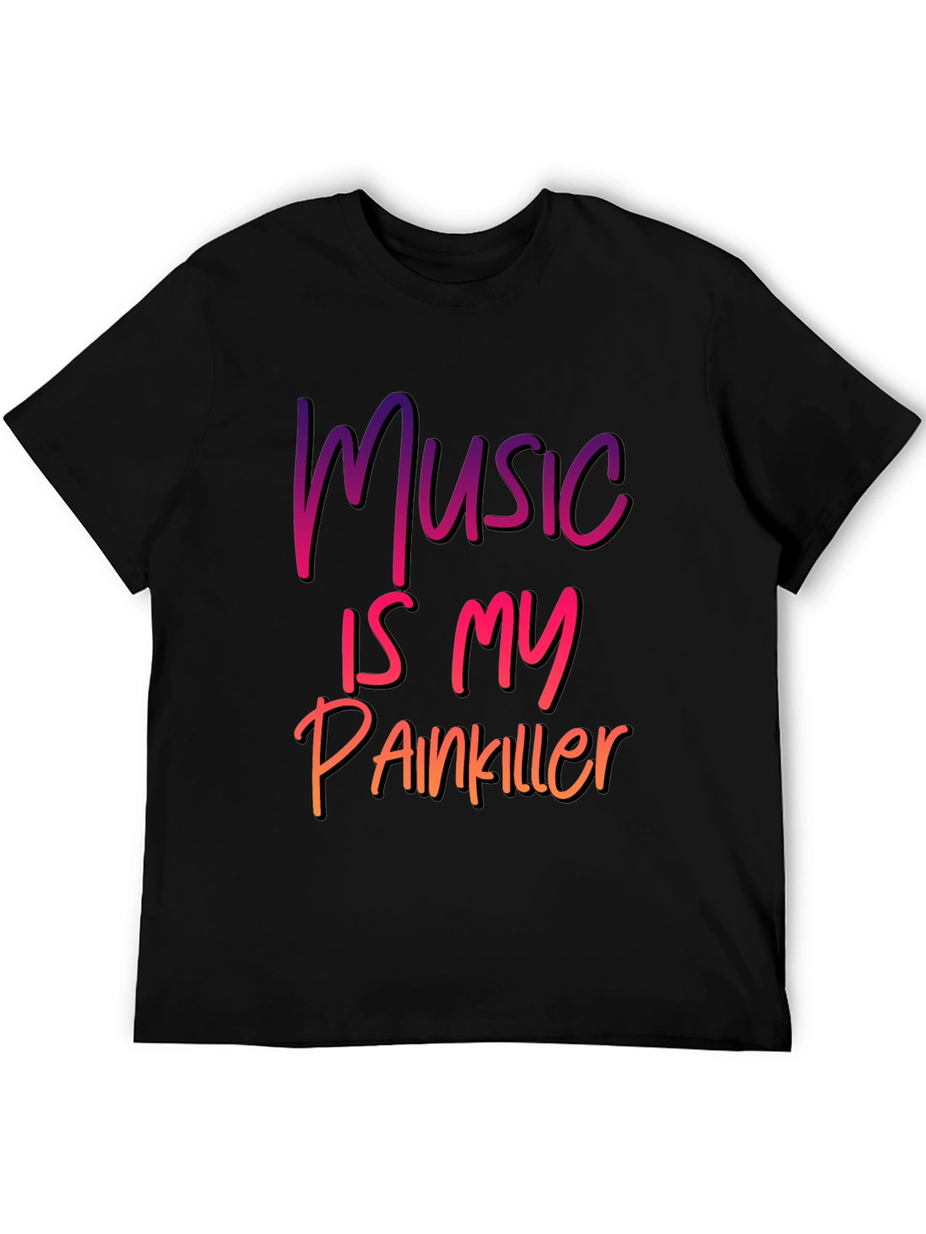 Black Music Is My Painkiller Graphic Tee view 5