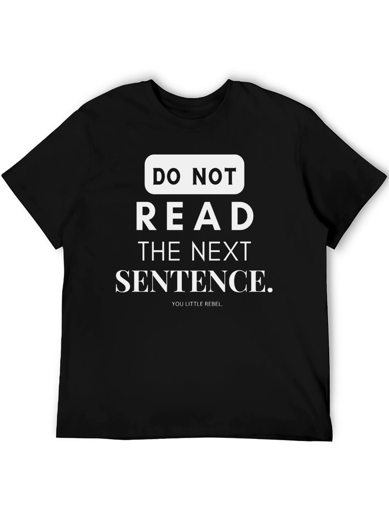 Black Do Not Read Graphic Novelty Tee view 5