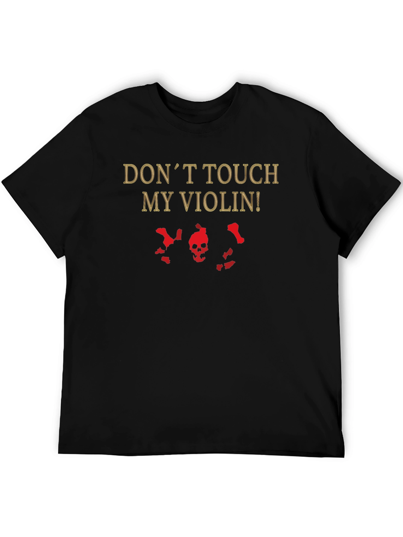 Black Don't Touch My Violin! Graphic T-Shirt view 5