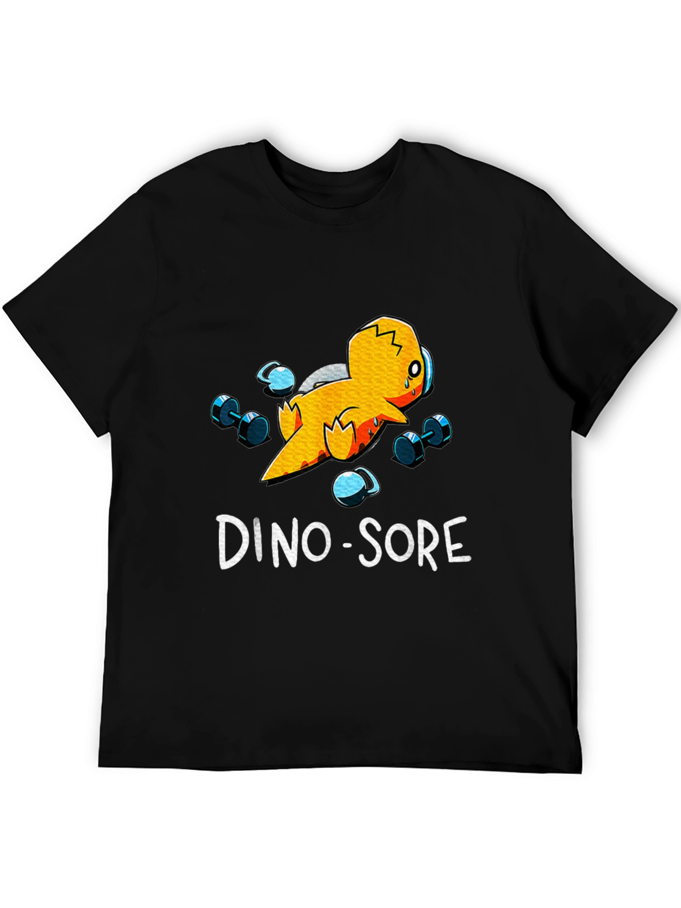 Black Dino-Sore Workout T-Shirt view 5
