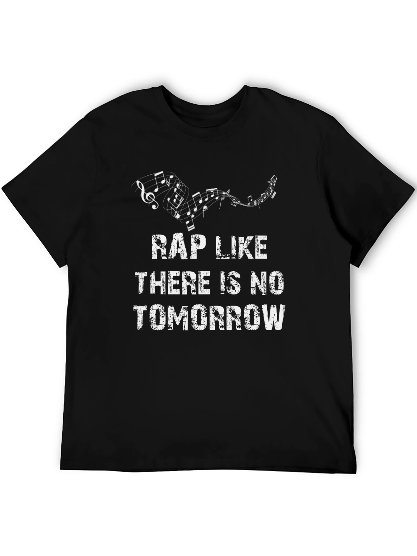Black Rap Like There Is No Tomorrow Black Graphic Tee view 5