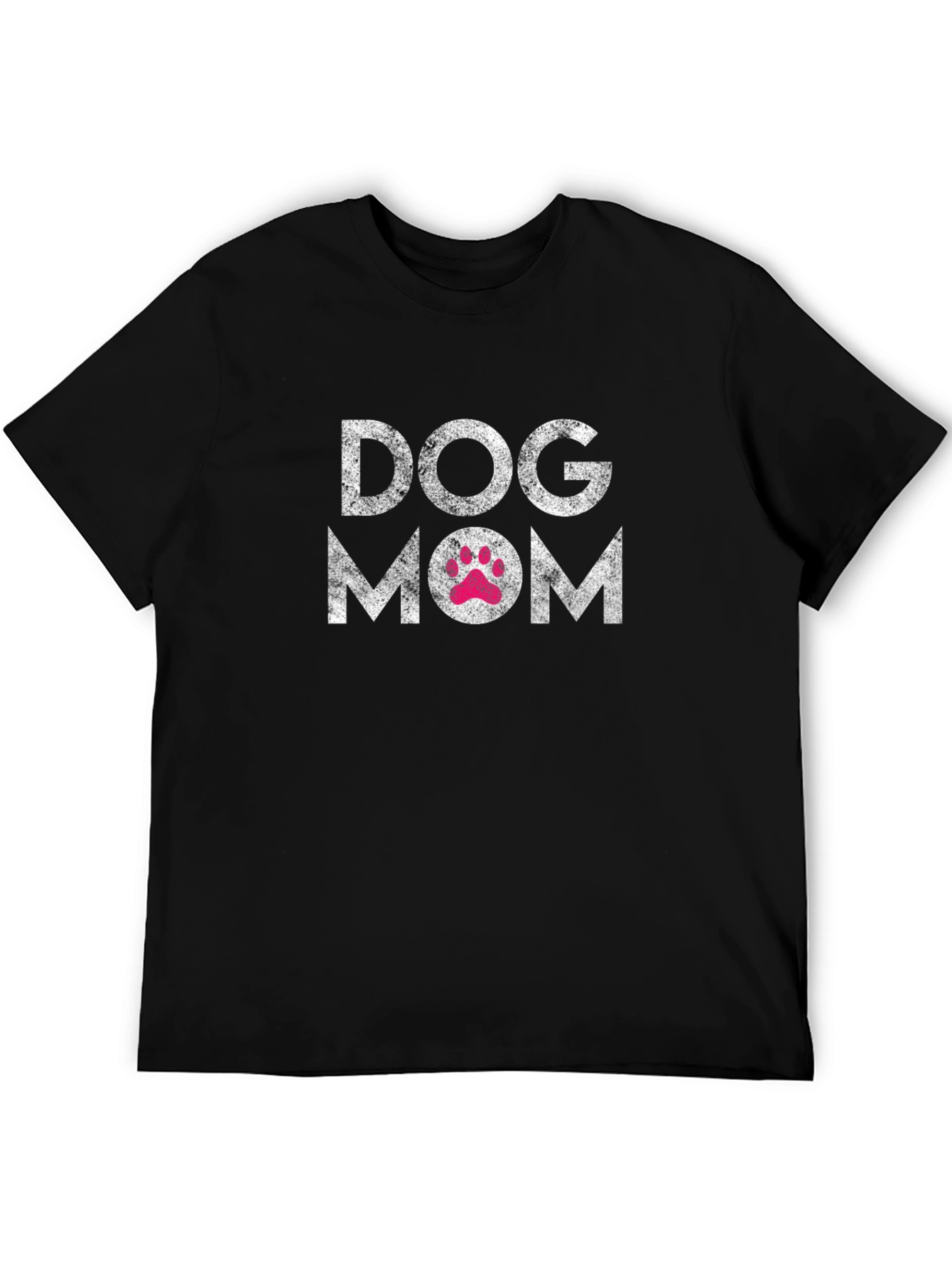 Black Dog Mom T-Shirt - Cute Paw Print Design view 5
