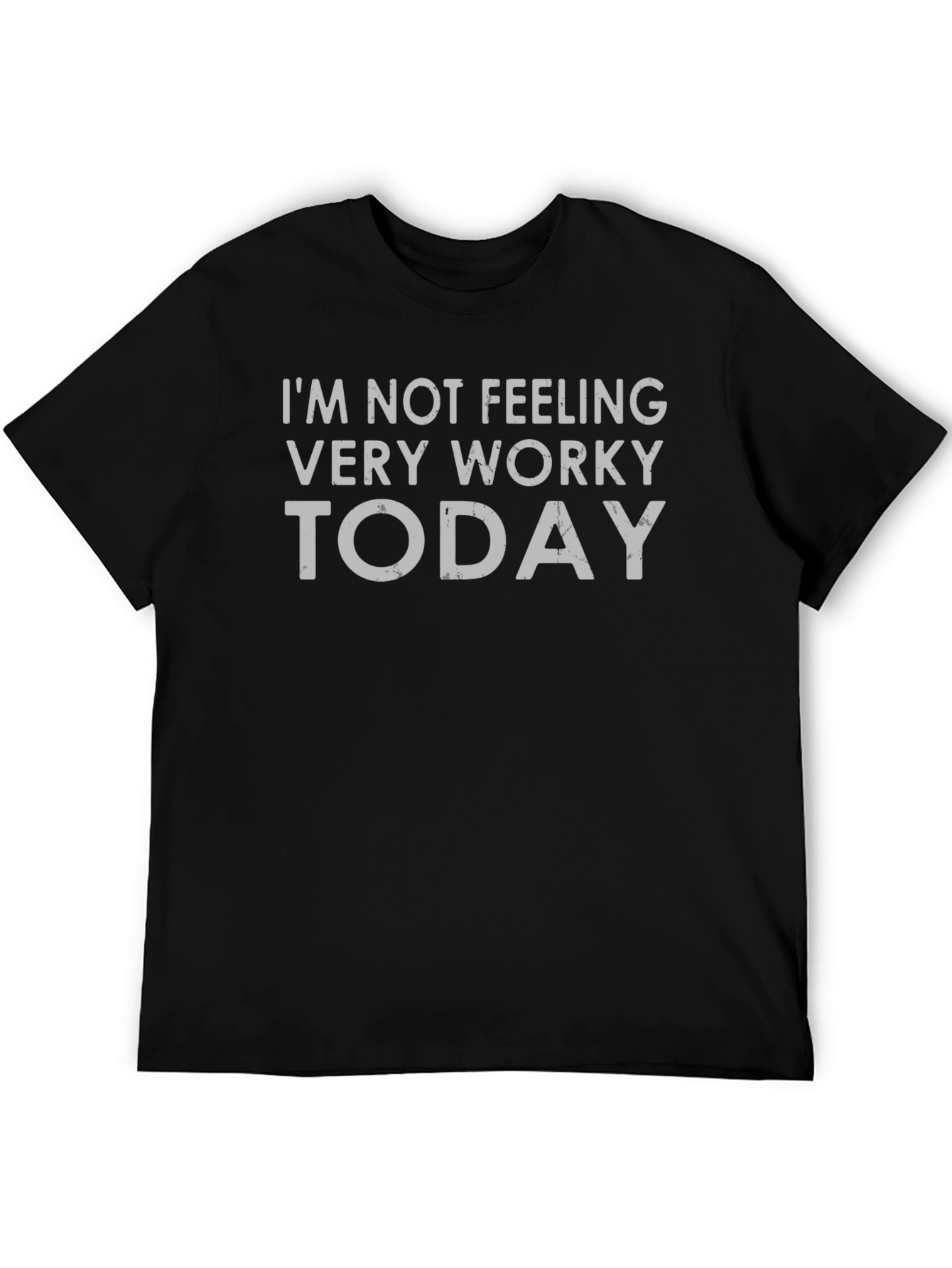 Black Funny 'Not Feeling Worky' Graphic T-Shirt view 5