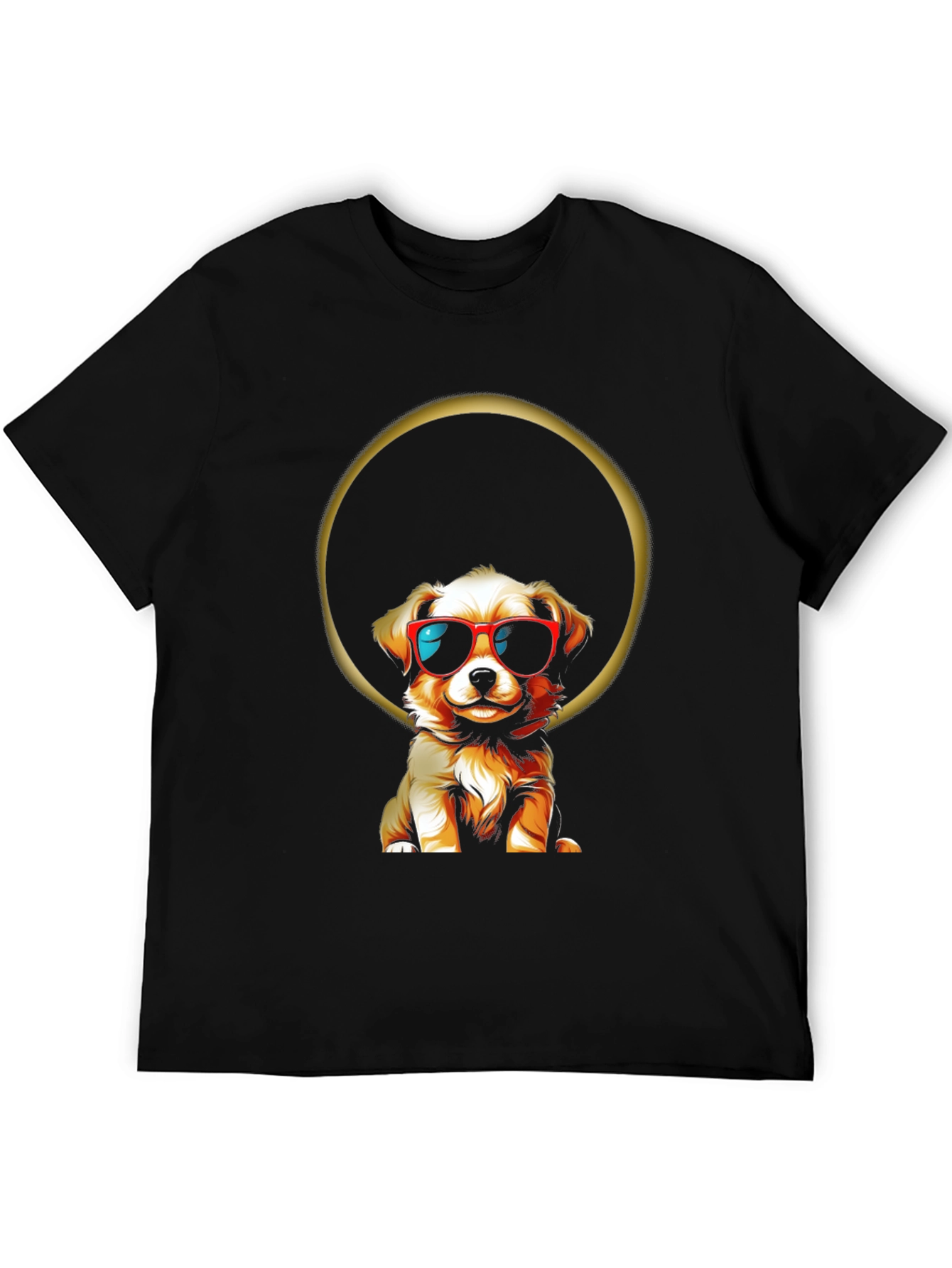 Black Cool Dog T-Shirt - Graphic Tee view 5