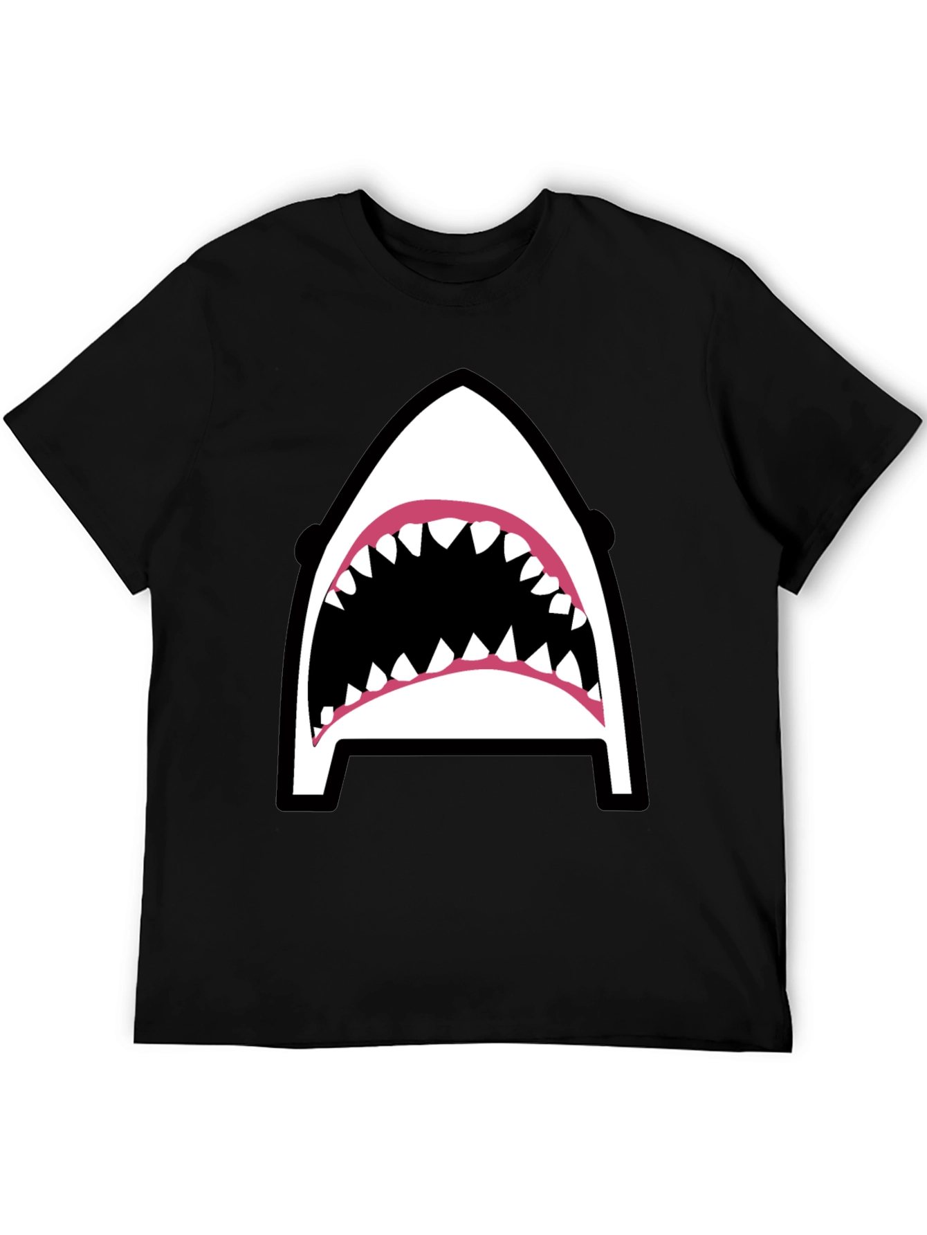 Black Shark Graphic Tee - Black Cotton Blend view 5