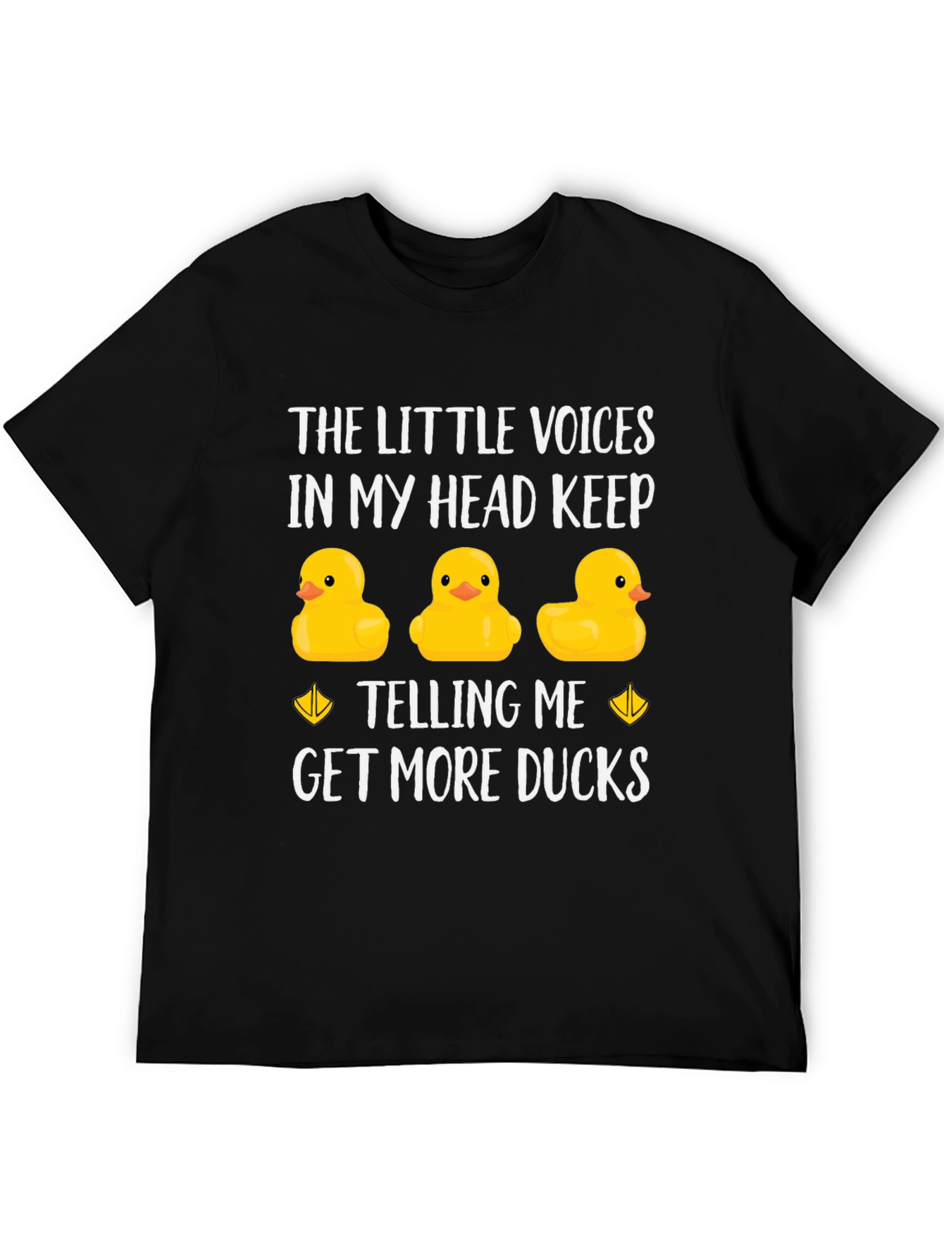 Black Funny Duck Lover T-Shirt - The Little Voices In My Head view 5
