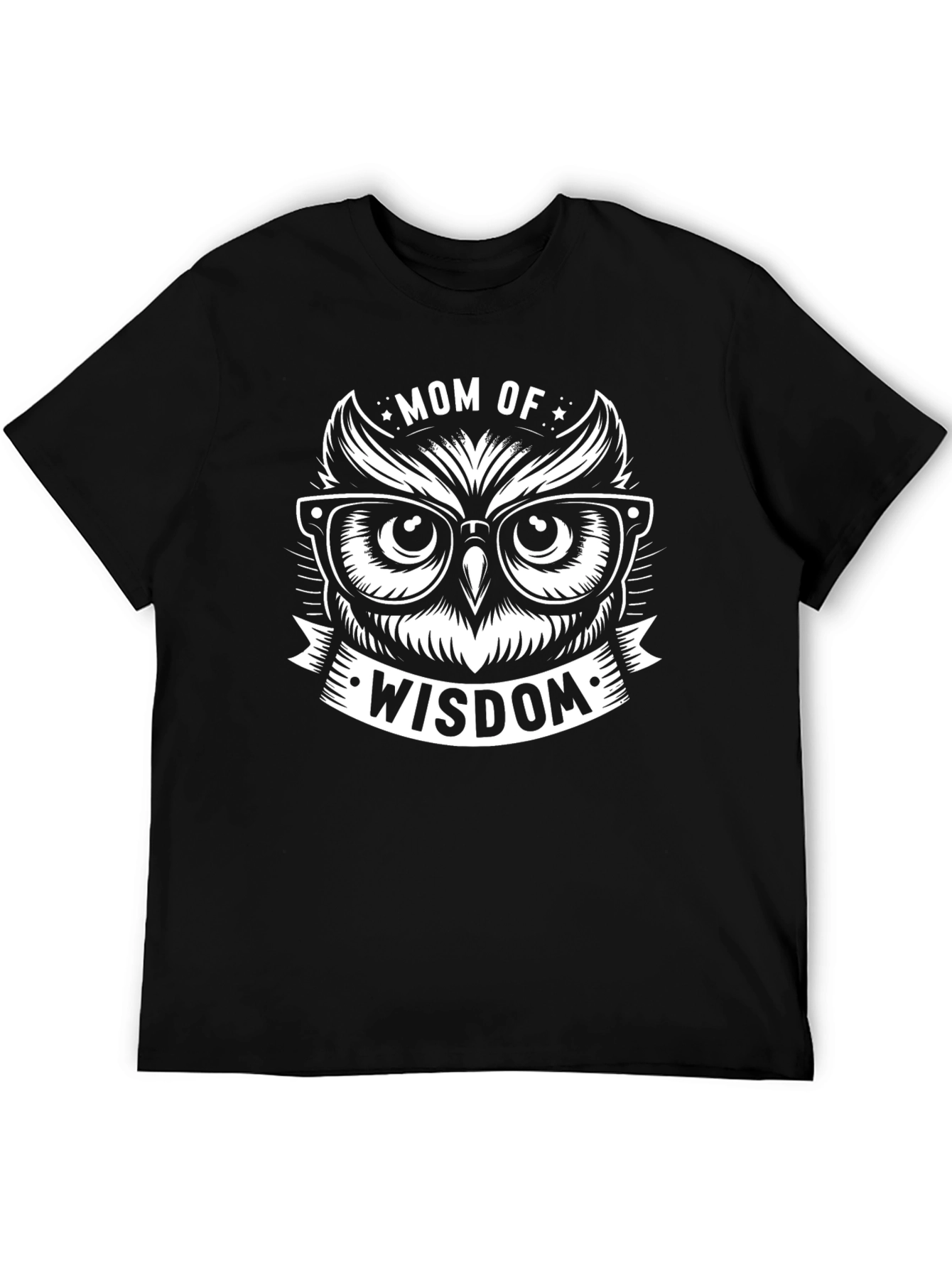 Black Mom of Wisdom Owl T-Shirt - Cute & Stylish Tee view 5