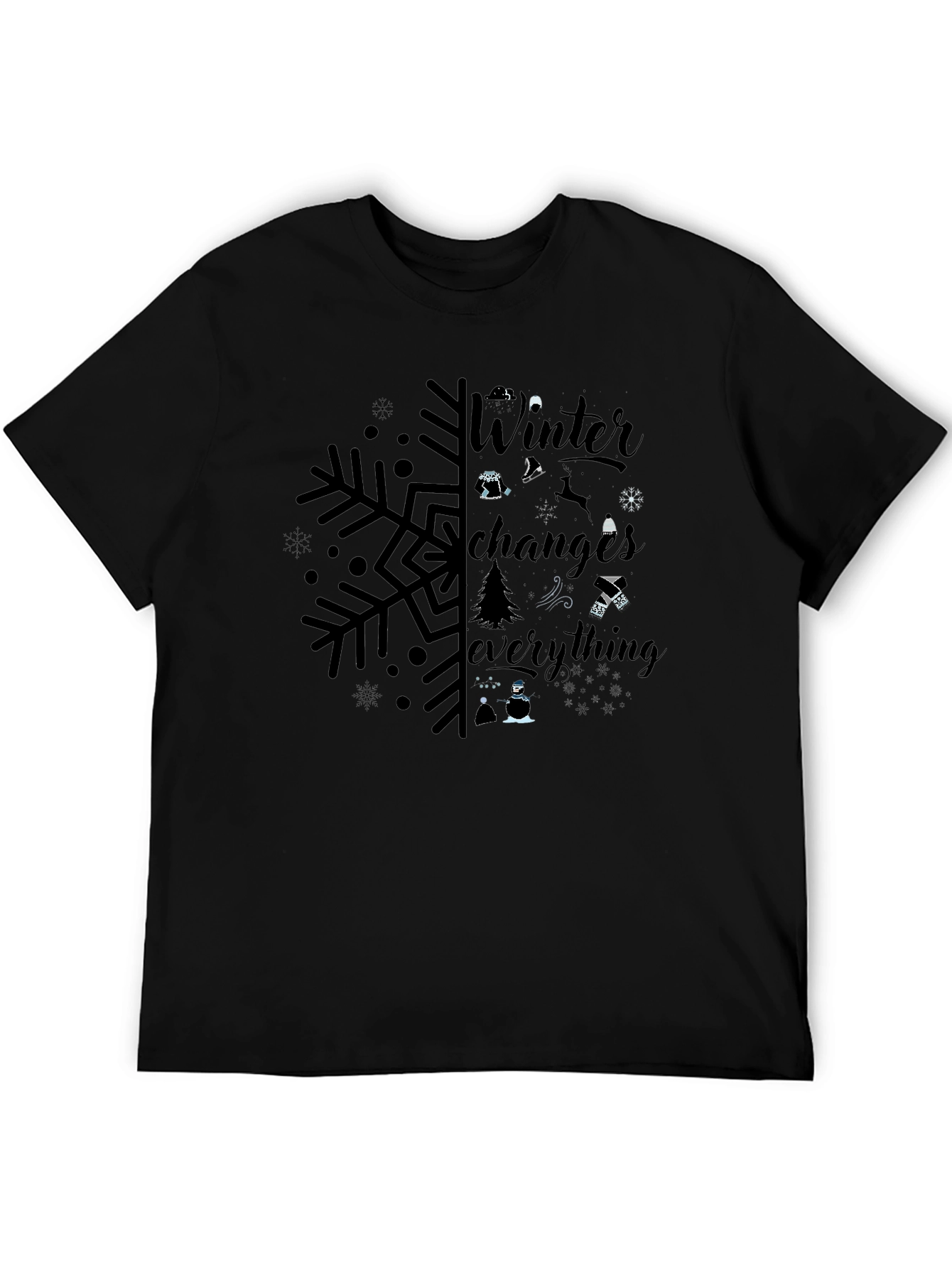 Black Winter Changes Everything T-Shirt view 5