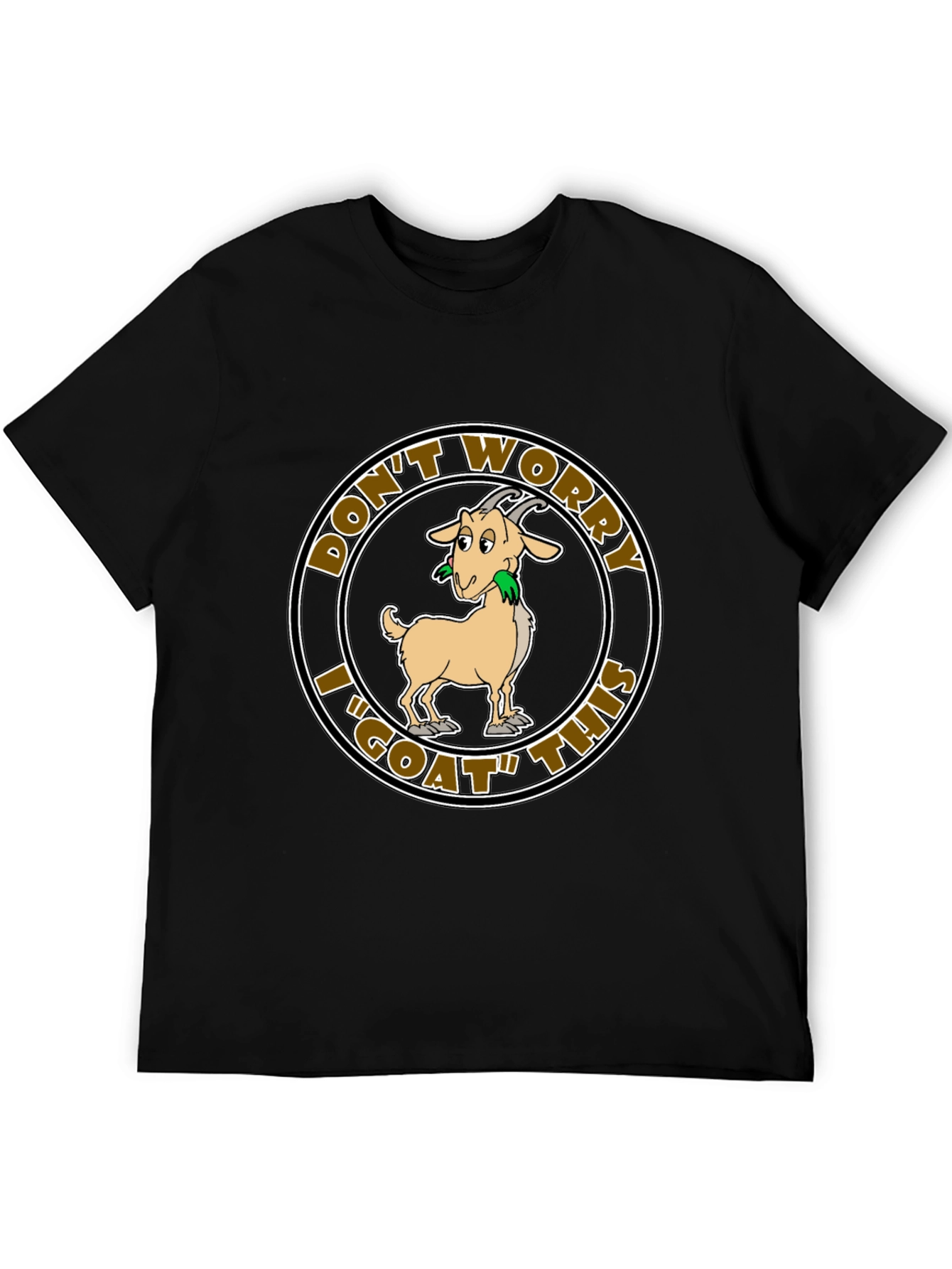 Black Don't Worry I "GOAT" This Funny T-Shirt view 5