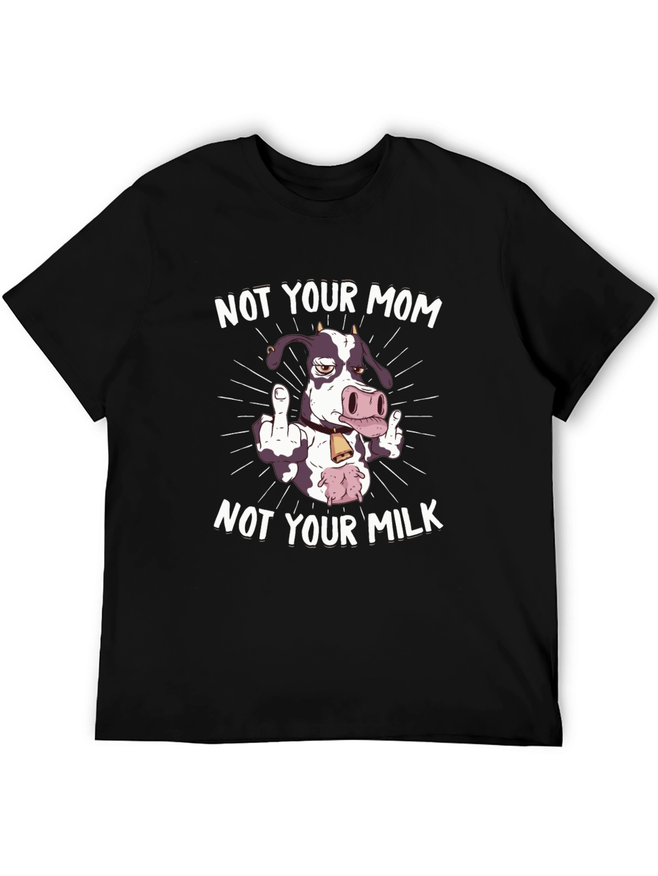 Black Not Your Mom, Not Your Milk Black Graphic Tee view 5