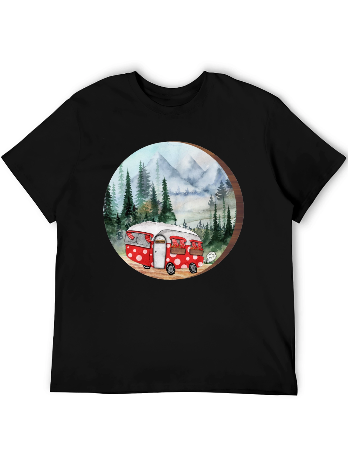 Black Camping Camper T-Shirt - Nature Adventure Tee view 5
