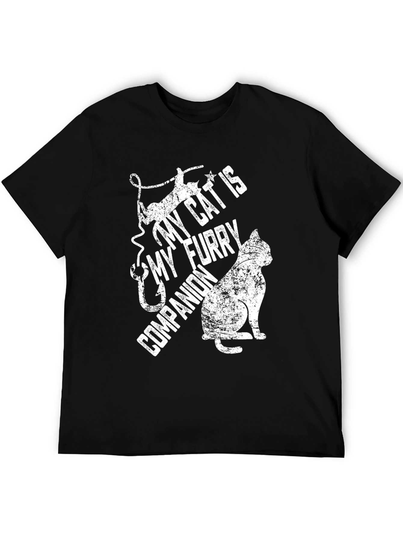 Black My Cat is My Furry Companion T-Shirt view 5