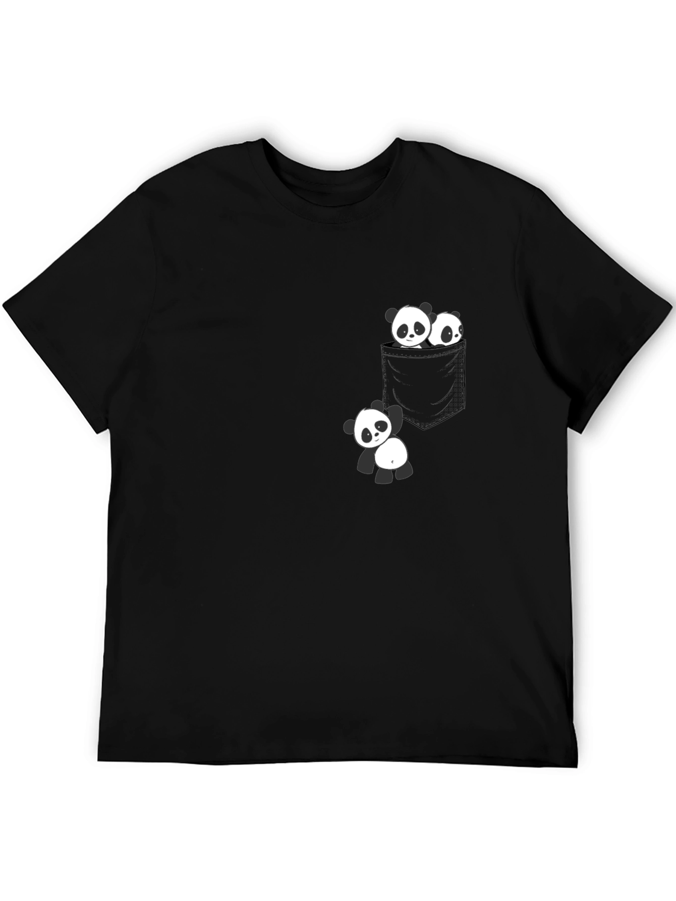Black Panda Pocket Tee - Cute Graphic T-Shirt view 5