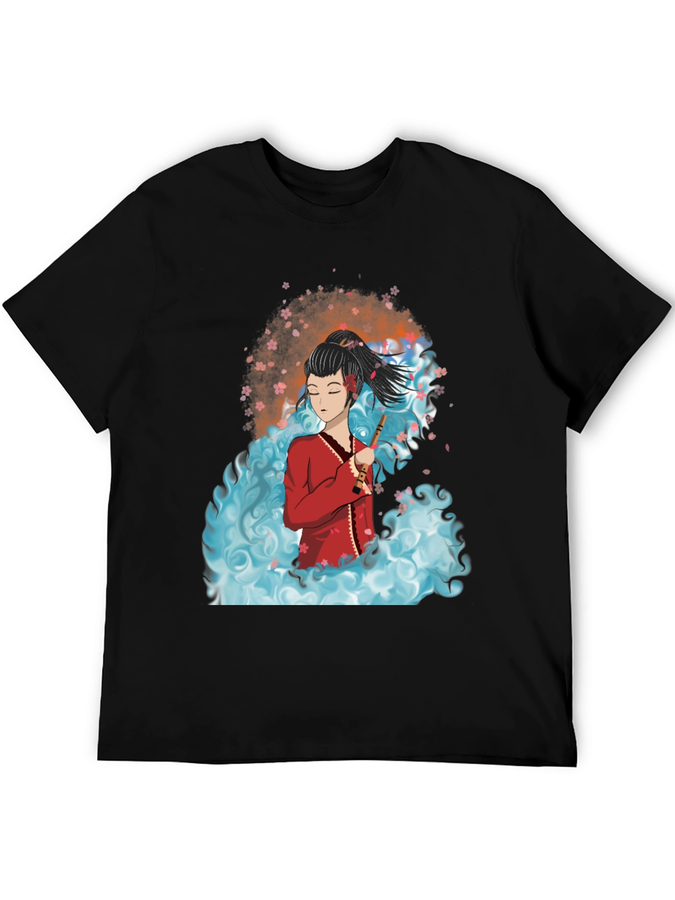 Black Anime Girl T-Shirt - Unique Graphic Tee view 5