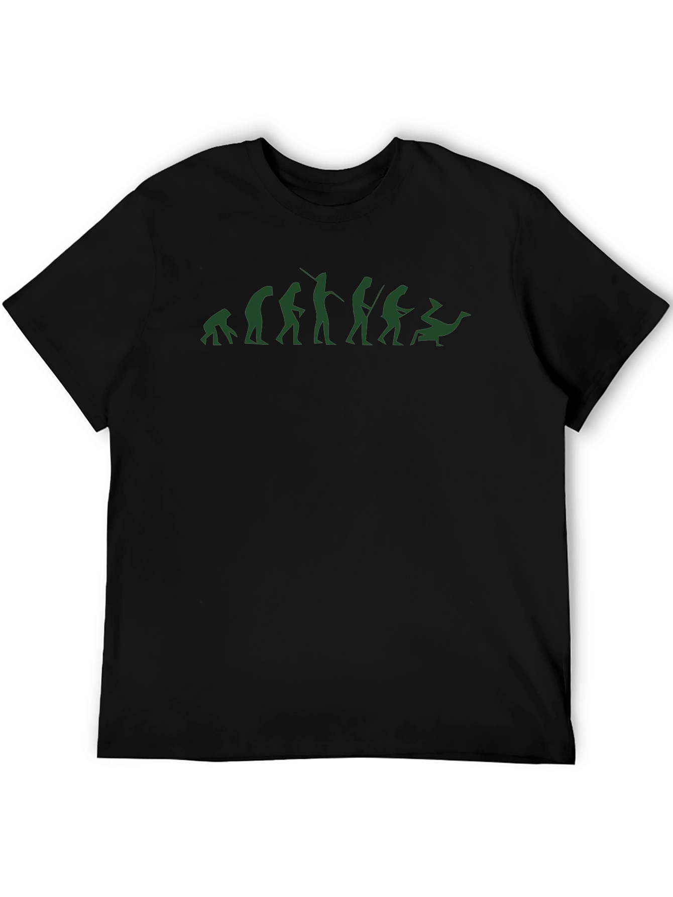 Black Evolution of Man T-Shirt - Black Cotton Blend view 5