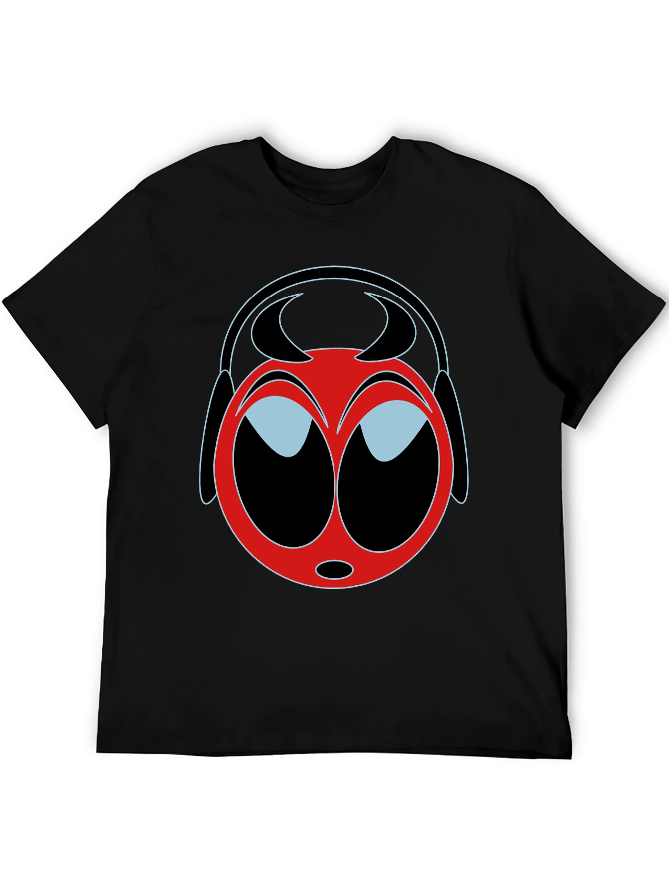 Black Cartoon Devil T-Shirt - Quirky Graphic Tee view 5