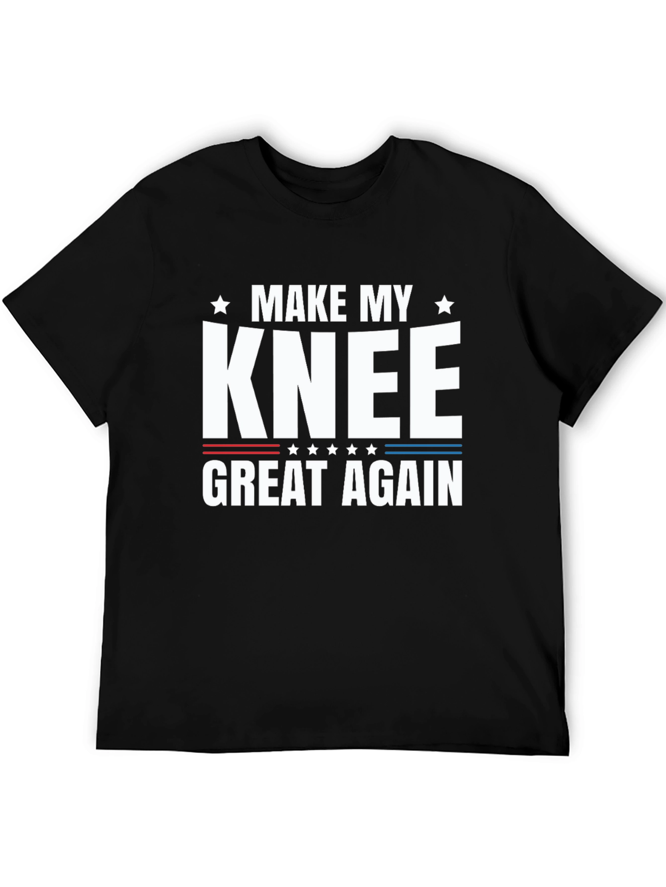Black Make My Knee Great Again Graphic Tee view 5