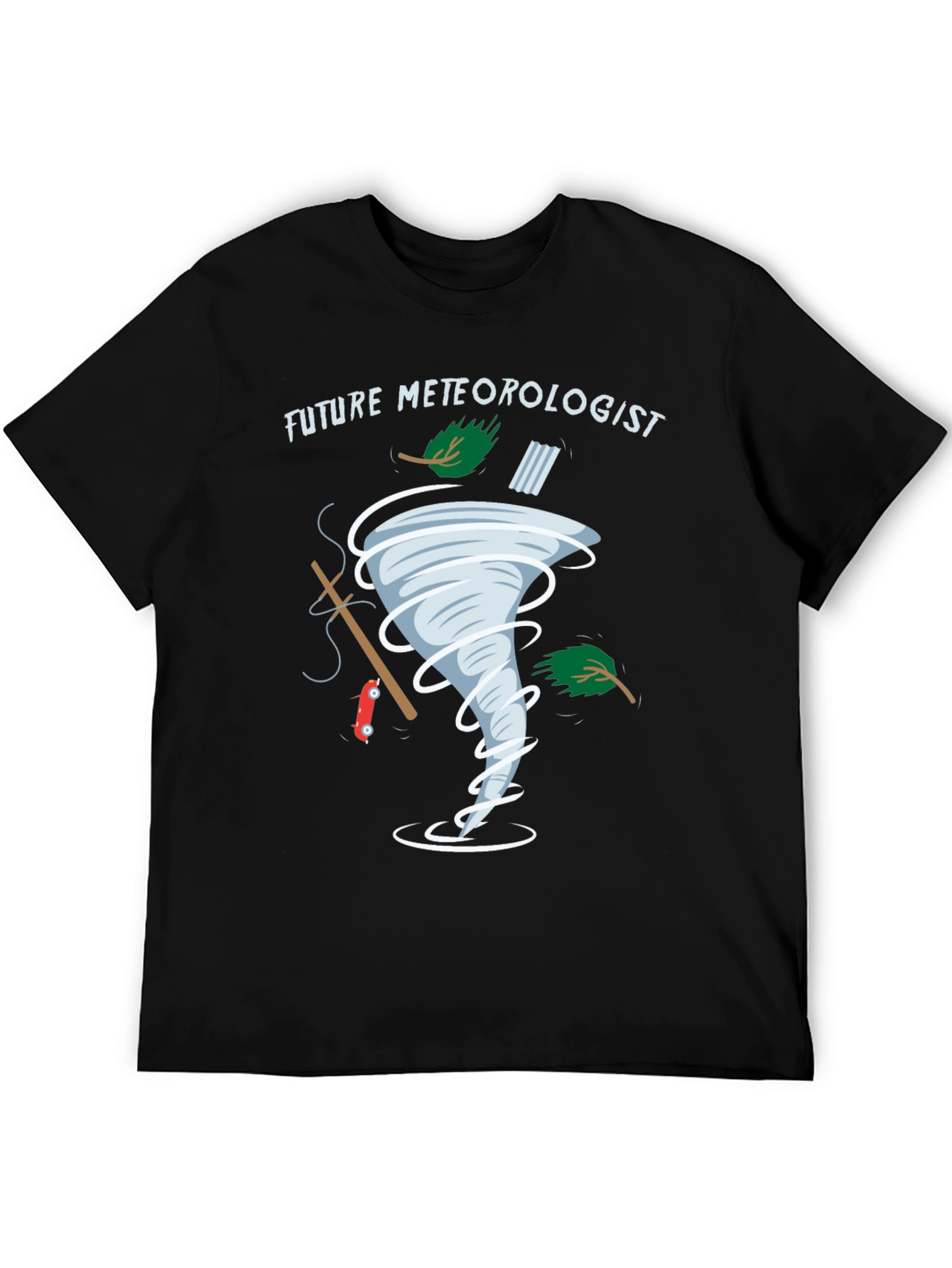 Black Future Meteorologist Tornado Graphic Tee view 5