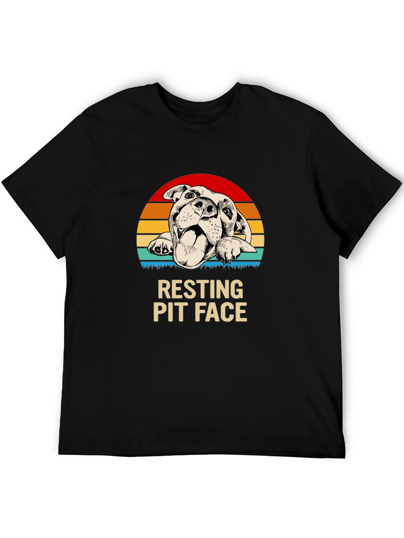 Black Resting Pit Face Graphic Tee view 5