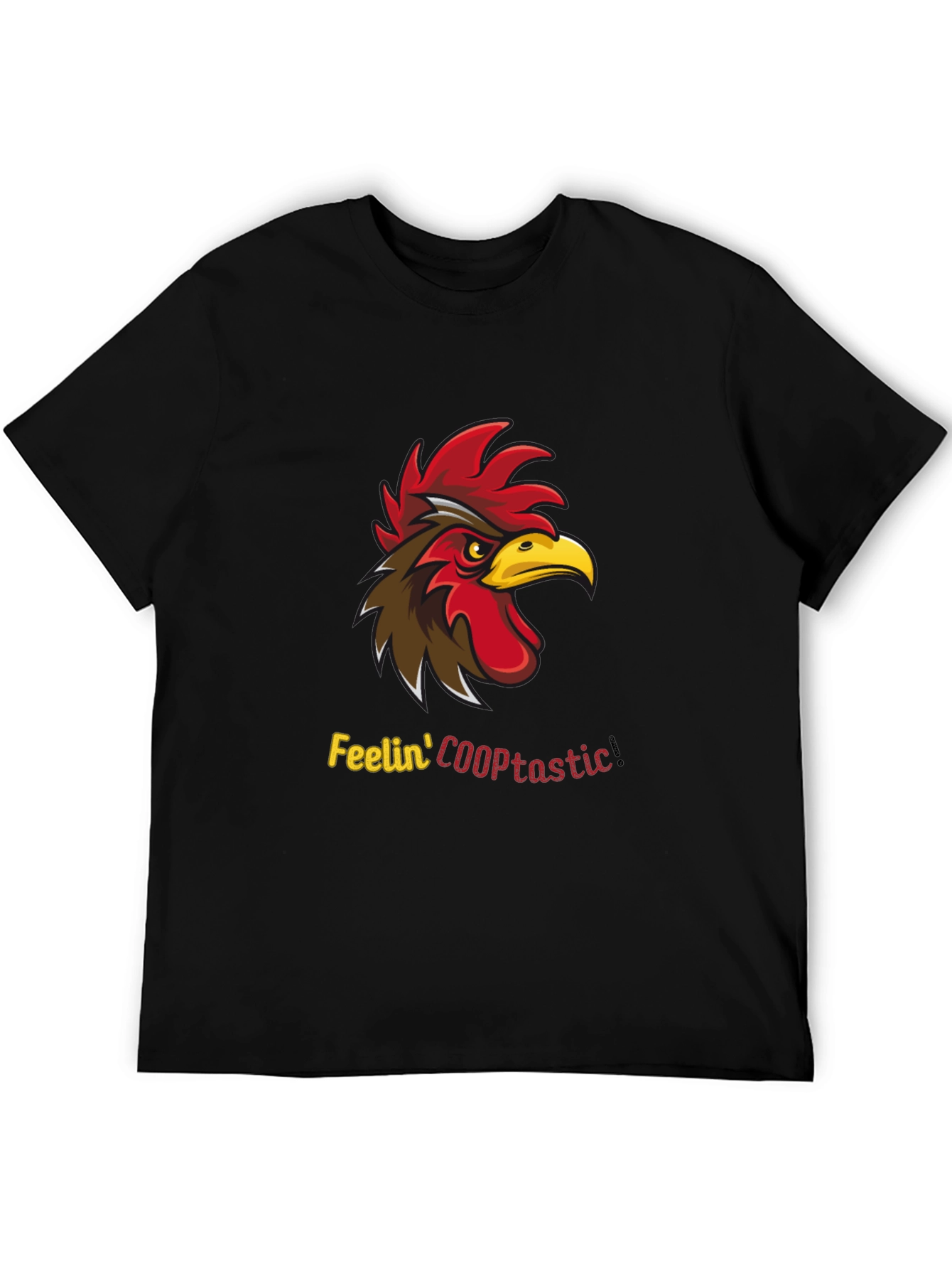 Black Feelin' COOPtastic Rooster Graphic T-Shirt view 5