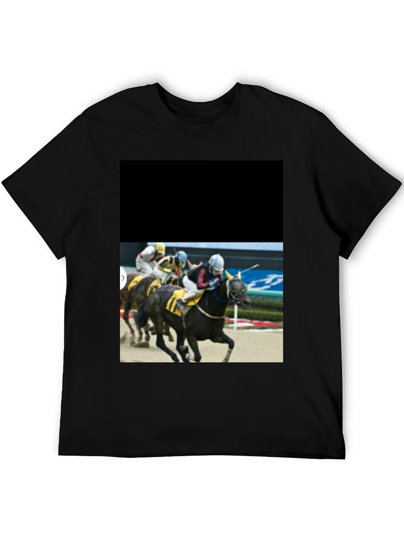 Black Horse Racing T-Shirt - Black Graphic Tee view 5
