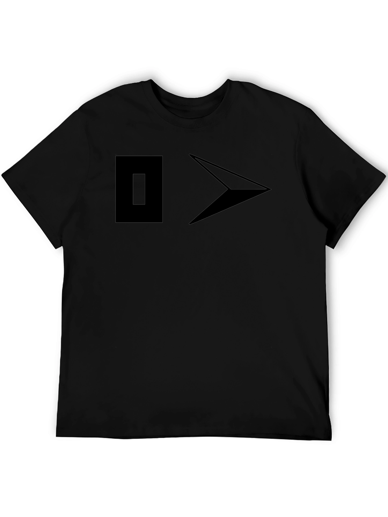 Black Modern Graphic Black T-Shirt view 5