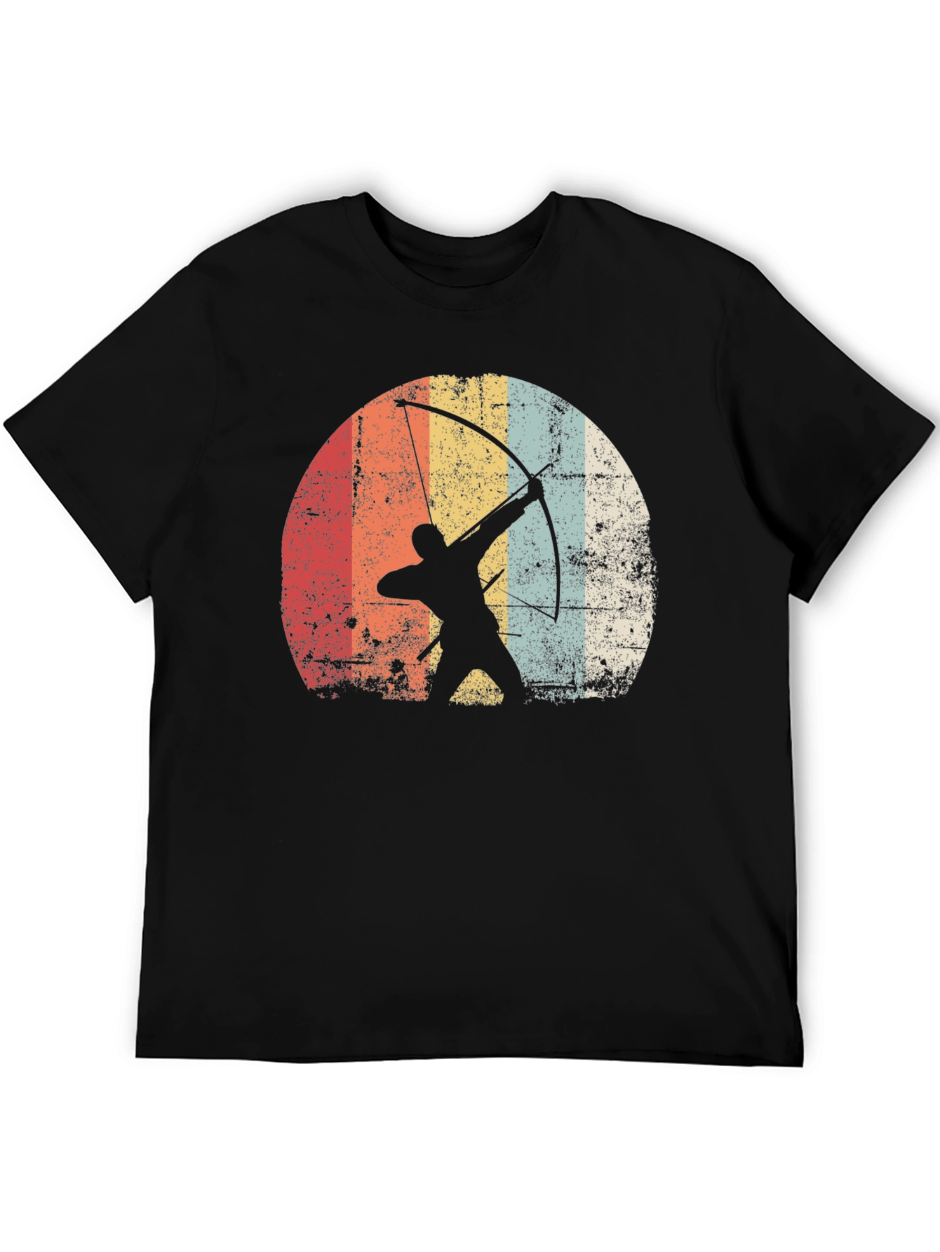 Black Vintage Archer T-Shirt - Retro Style view 5