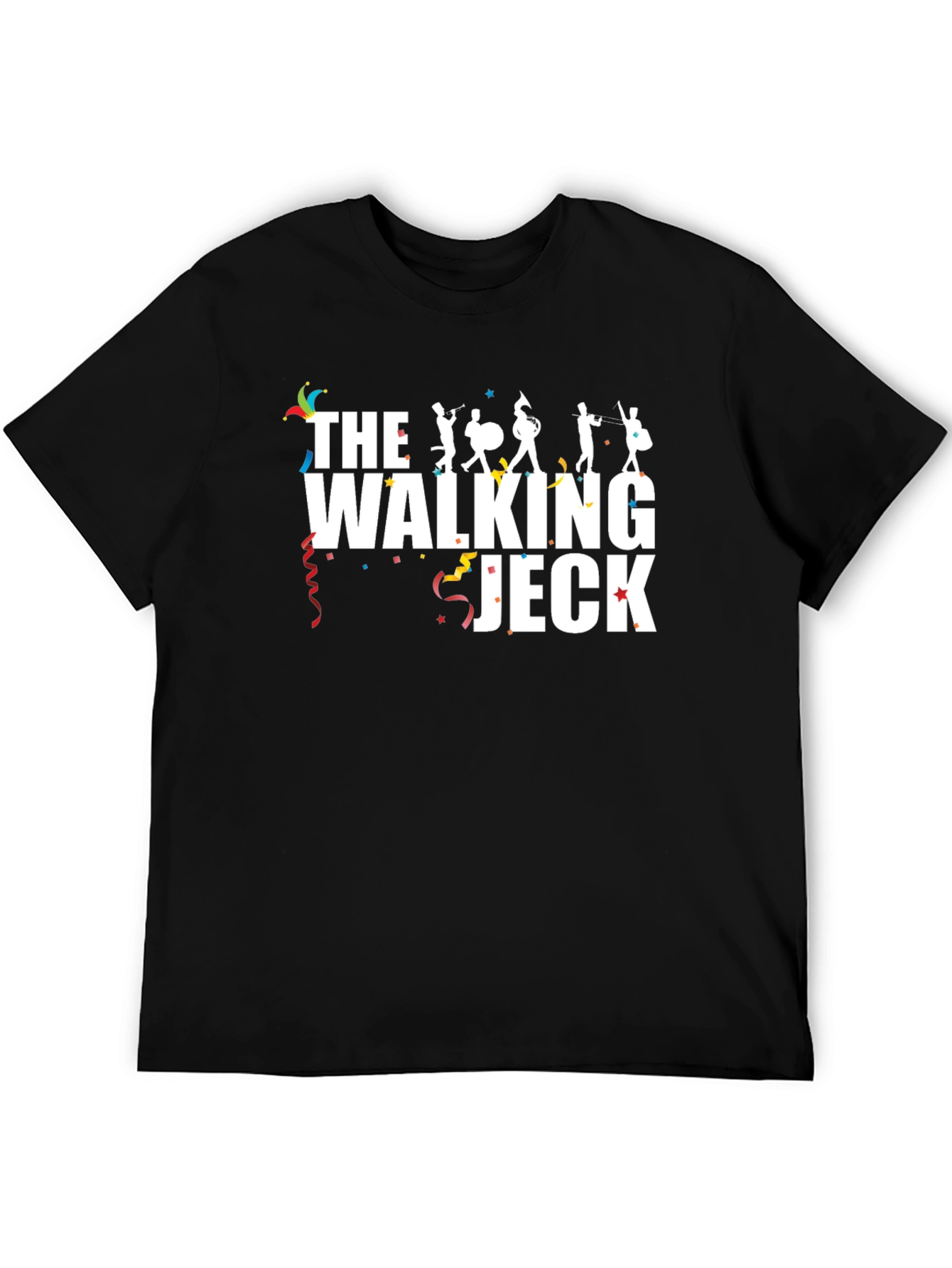 Black The Walking Jeck Band Fan T-Shirt view 5