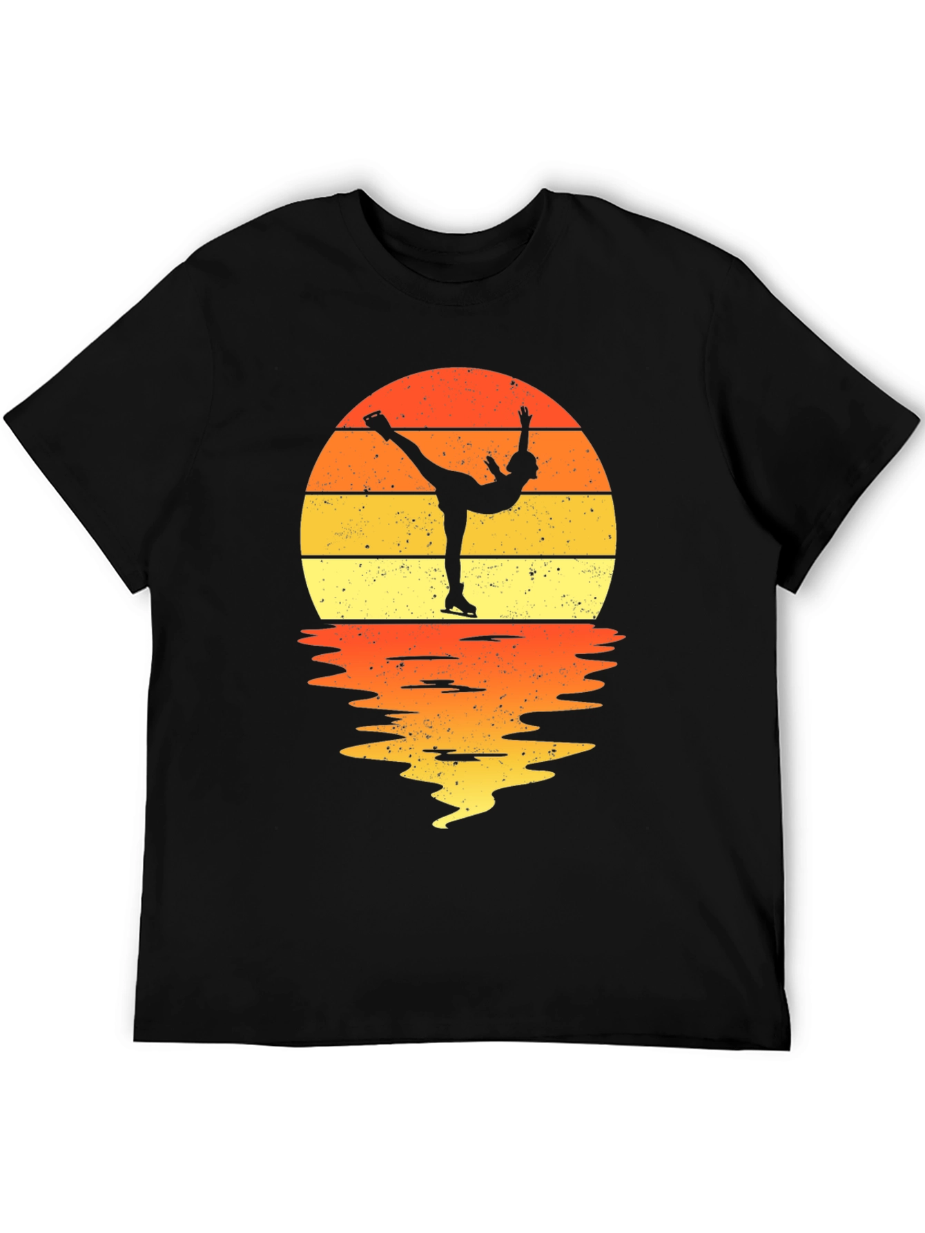 Black Figure Skater Sunset Graphic Tee view 5