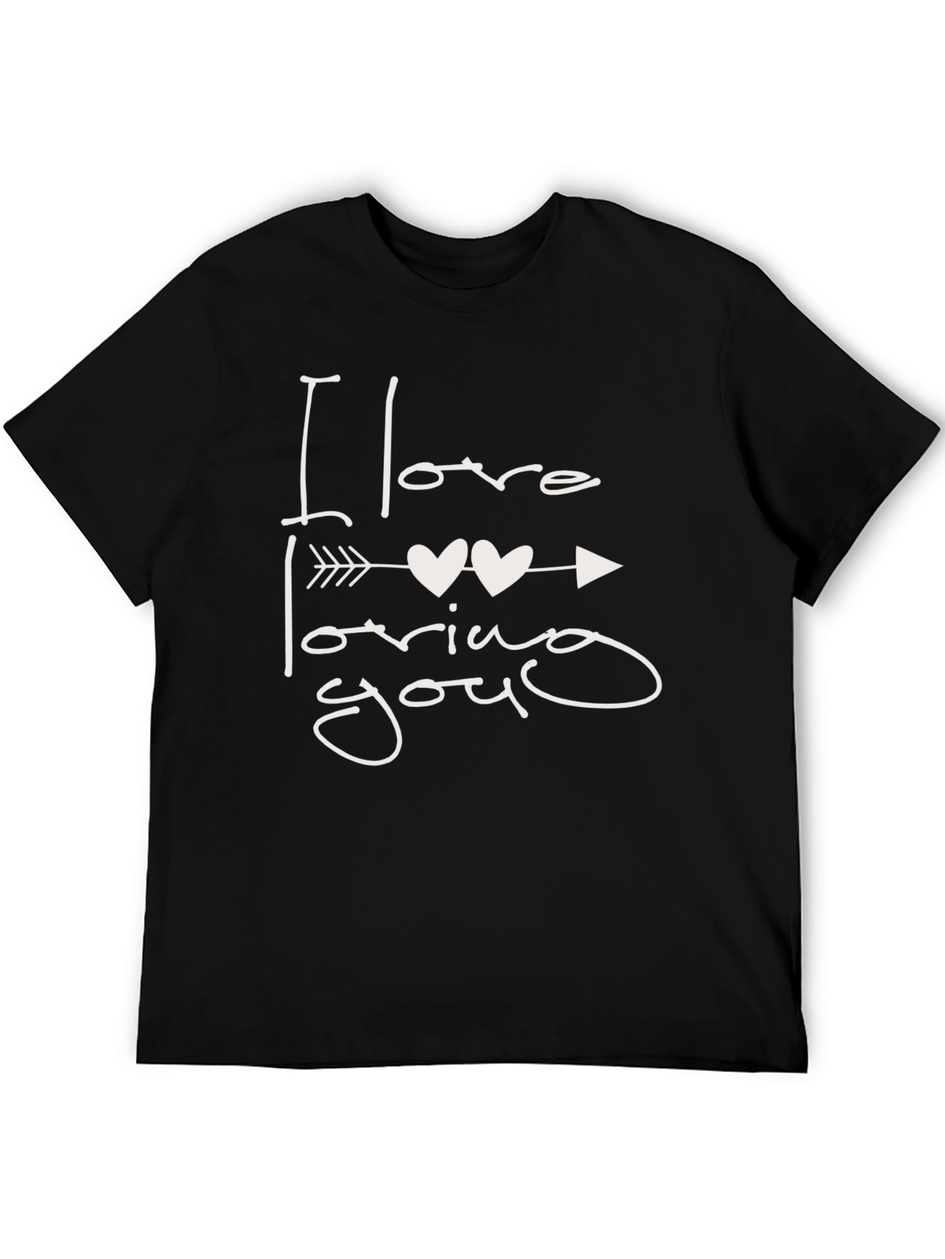 Black I Love Loving You Black T-Shirt view 5