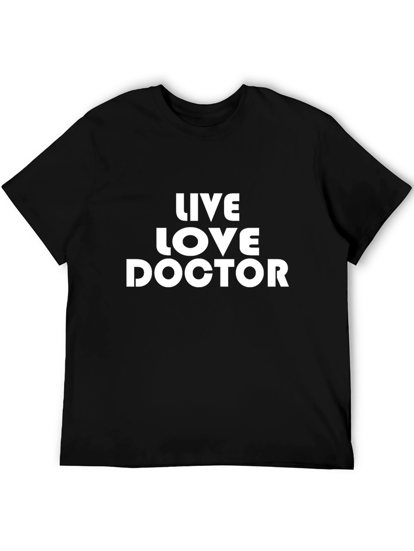 Black Live Love Doctor Black T-Shirt view 5