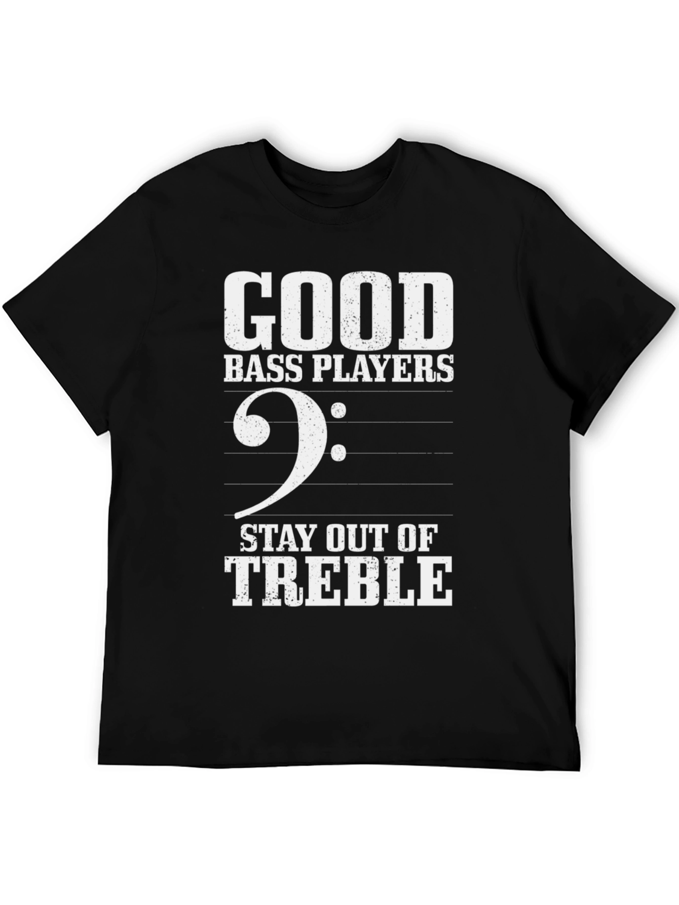 Black Good Bass Players Black Graphic T-Shirt view 5