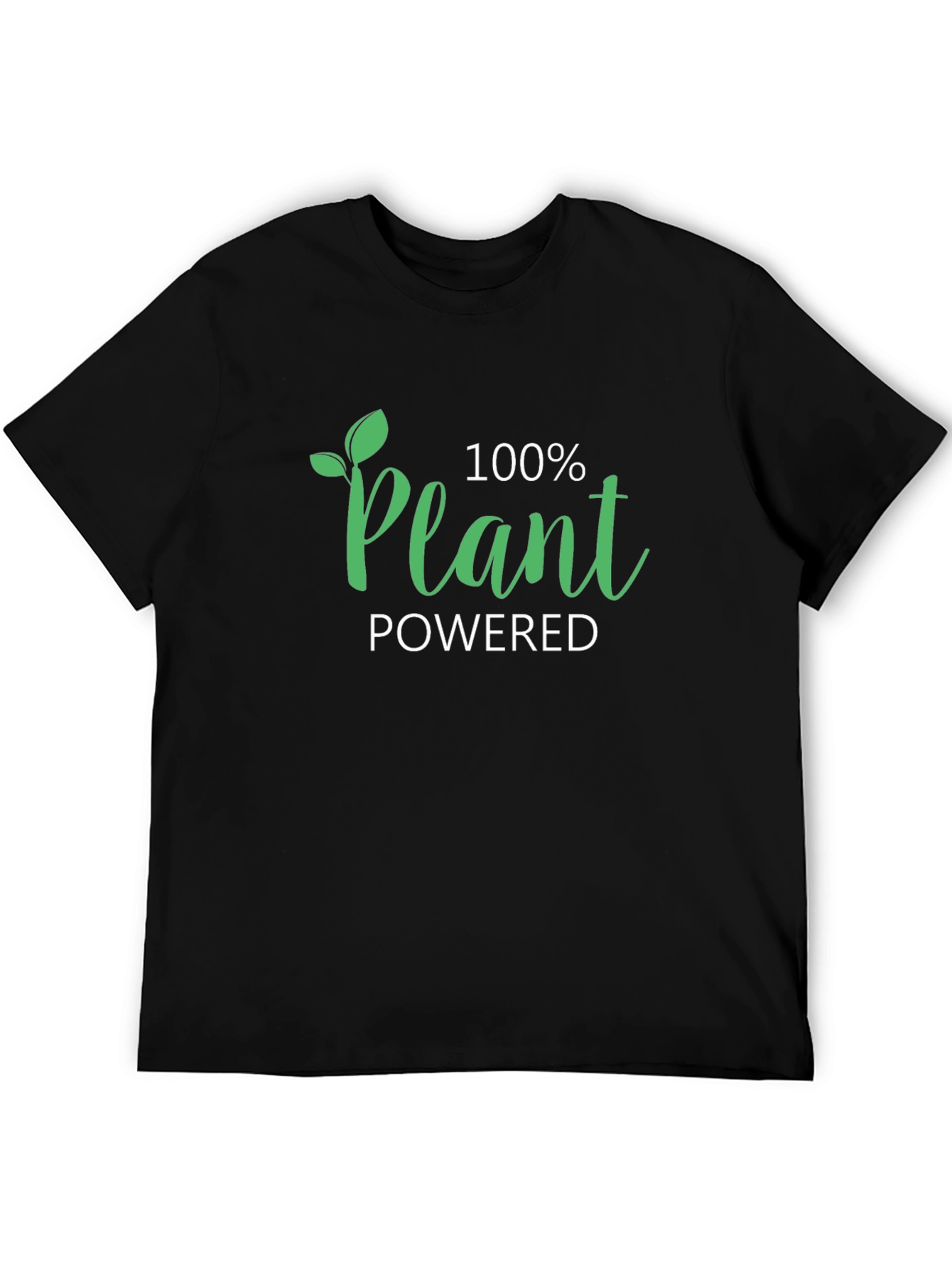 Black Plant Powered Vegan T-Shirt view 5