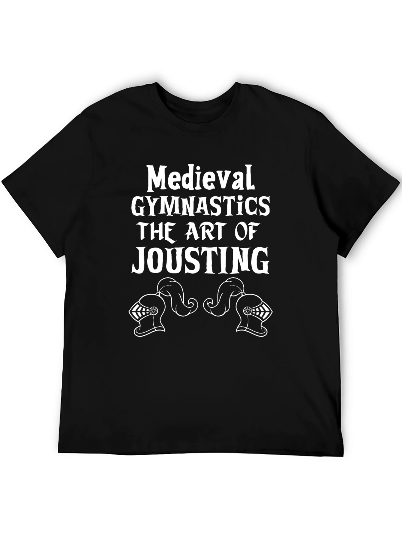 Black Medieval Gymnastics Jousting T-Shirt view 5