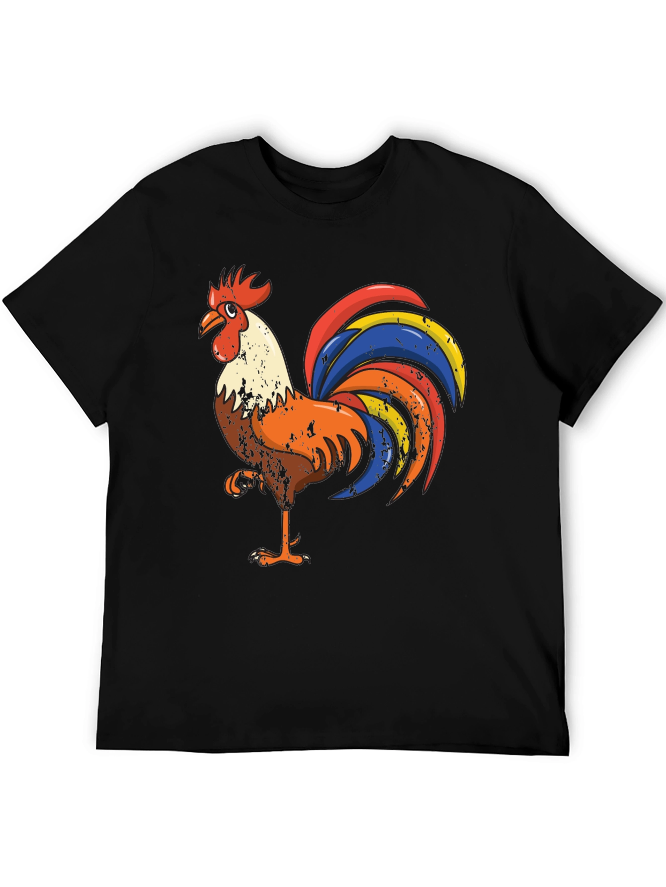 Black Rooster Graphic Tee - Men's Black T-Shirt view 5