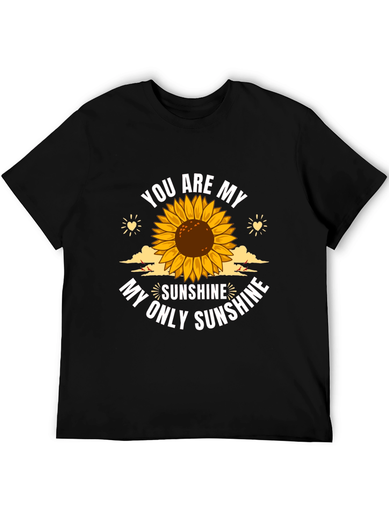 Black You Are My Sunshine Sunflower Graphic T-Shirt view 5