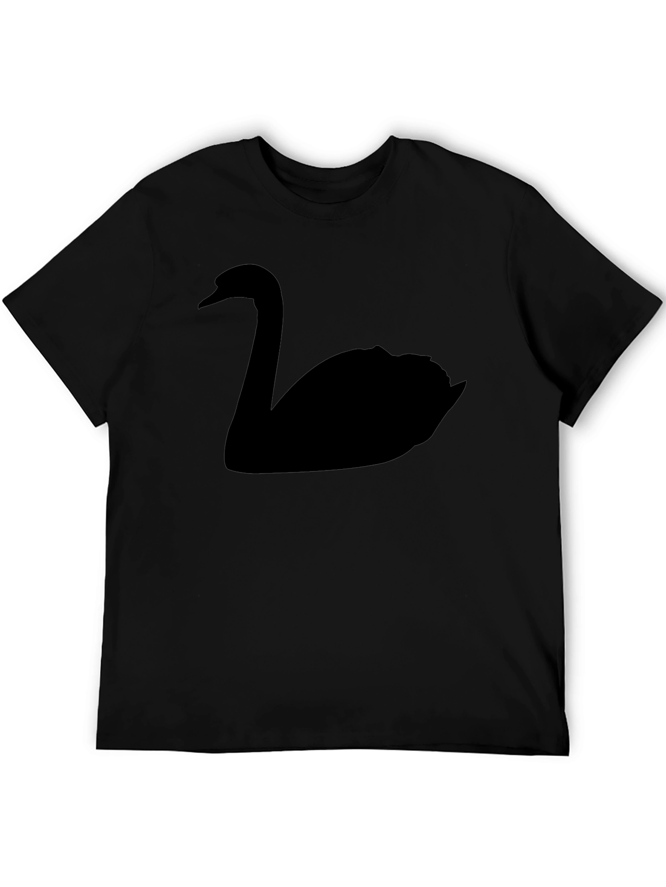 Black Black Swan Graphic T-Shirt - Unique Animal Design view 5