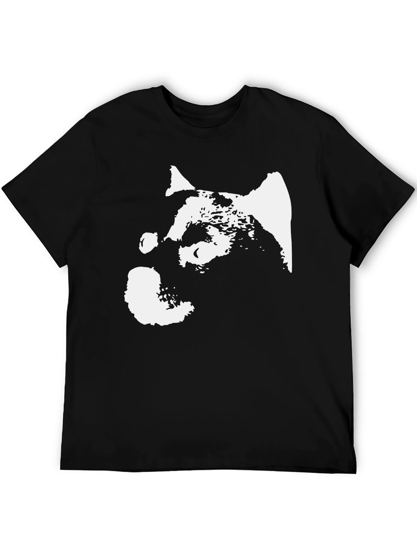 Black Abstract Dog Graphic Black T-Shirt view 5